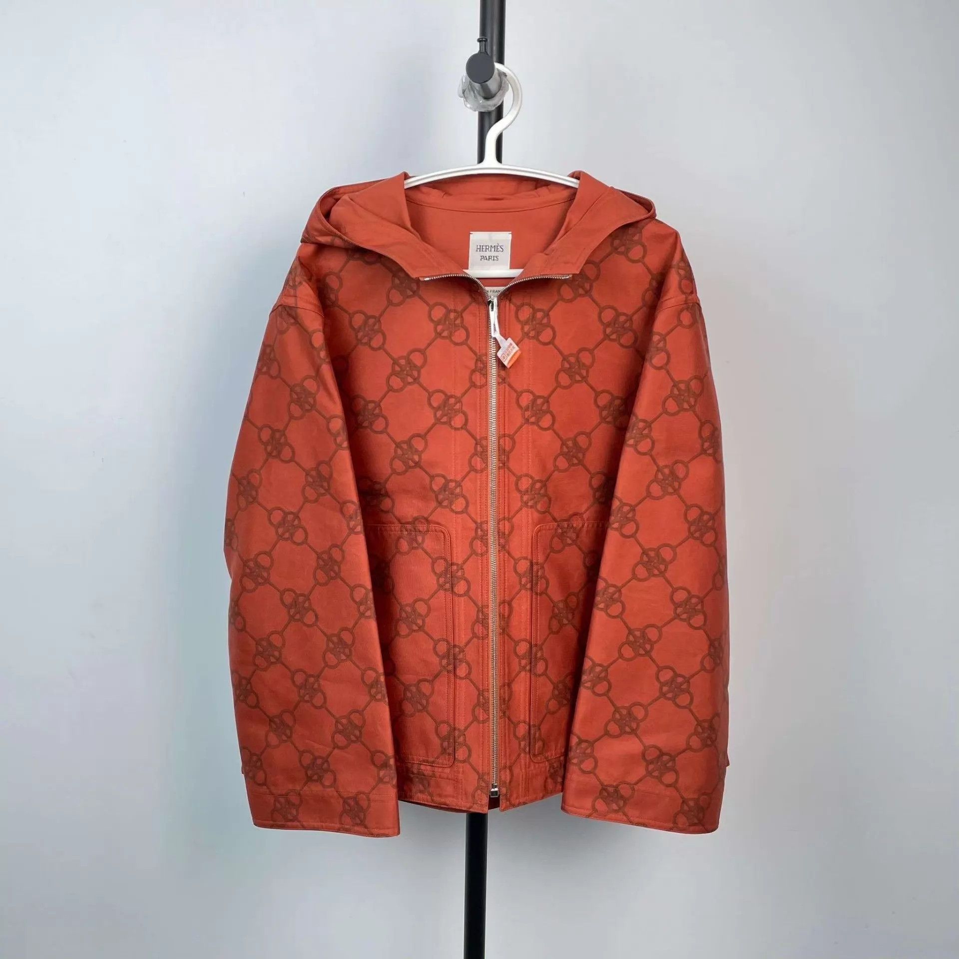 Hermes Hermès new with tags hooded jacket 36 orange Size XS / US 0-2 / IT 36-38 - 1 Thumbnail