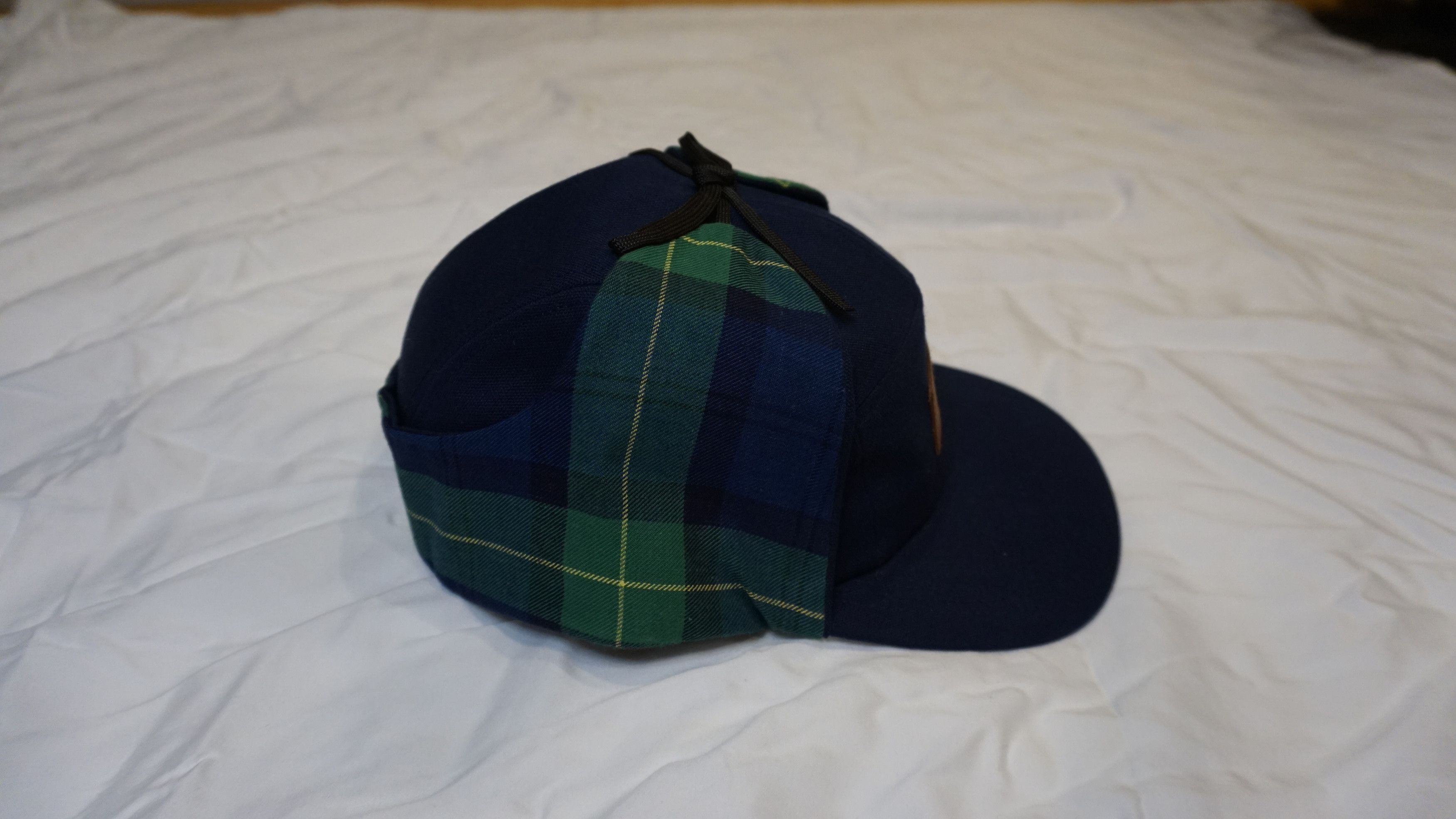The Quiet Life The Quiet Life Ushanka 5 Panel Hat Blue & Green Plaid Size ONE SIZE - 2 Thumbnail