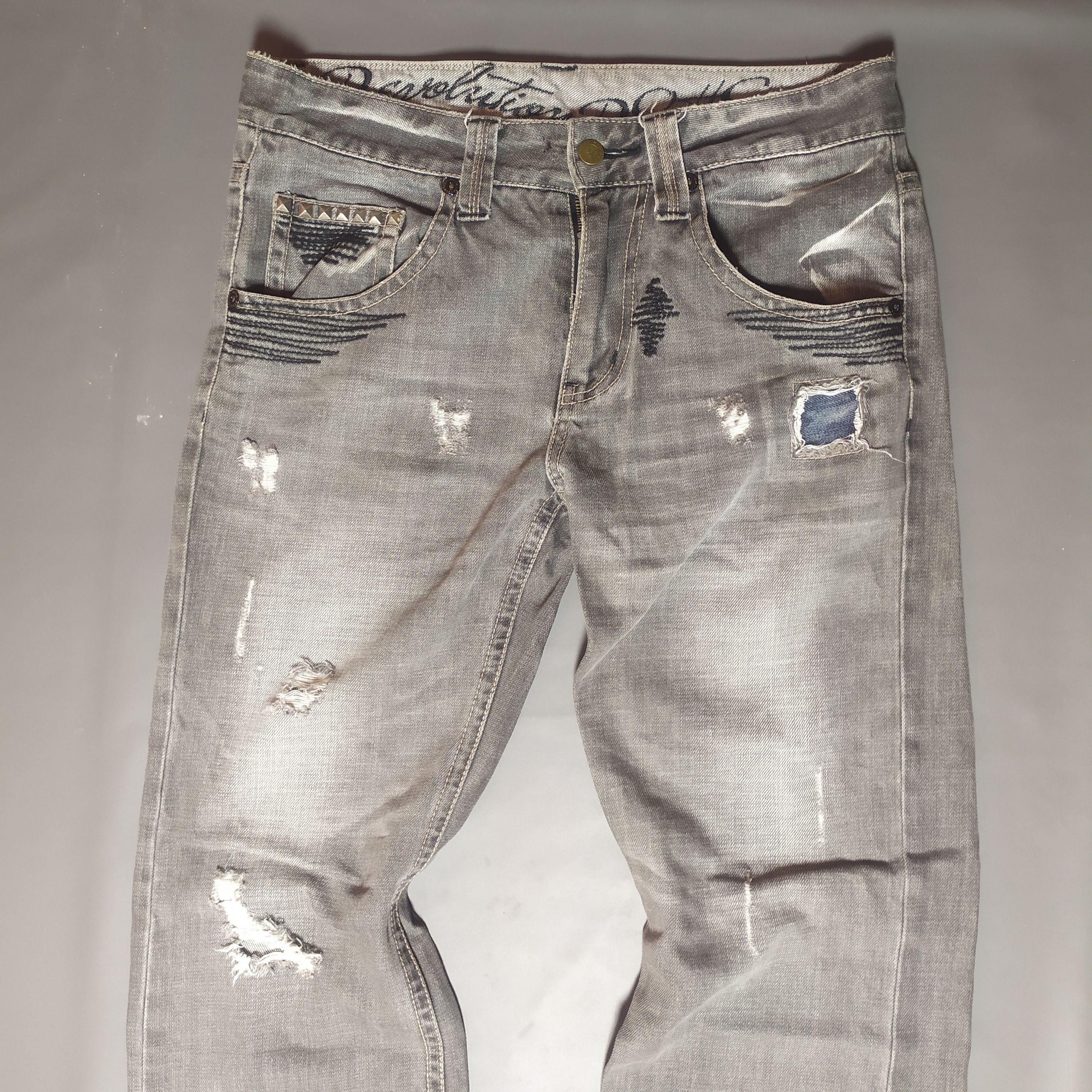 If Six Was Nine DOHC Skull Jeans Size US 33 - 6 Thumbnail