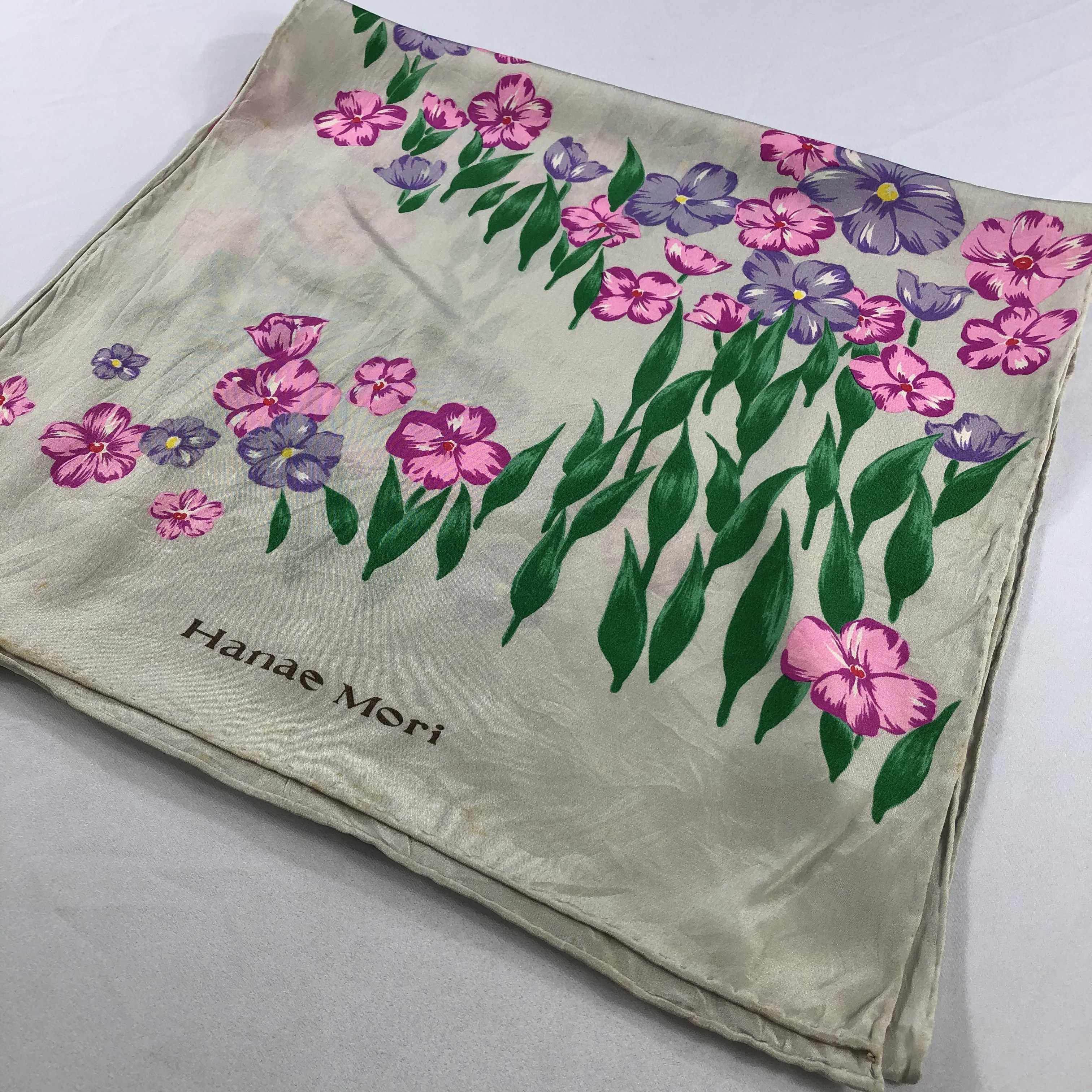 Hanae Mori Vintage Hanae Mori Silk Scarf Size ONE SIZE - 4 Thumbnail