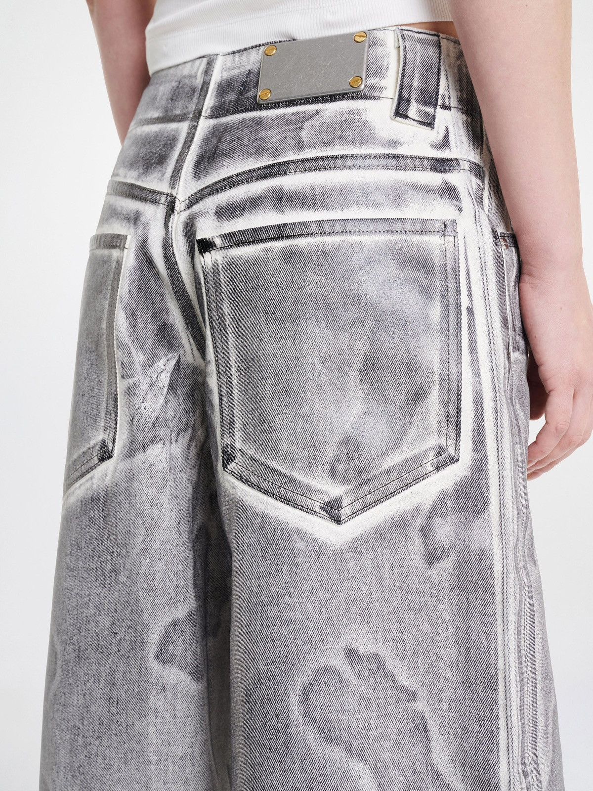 Dion Lee Coated Baggy Jeans