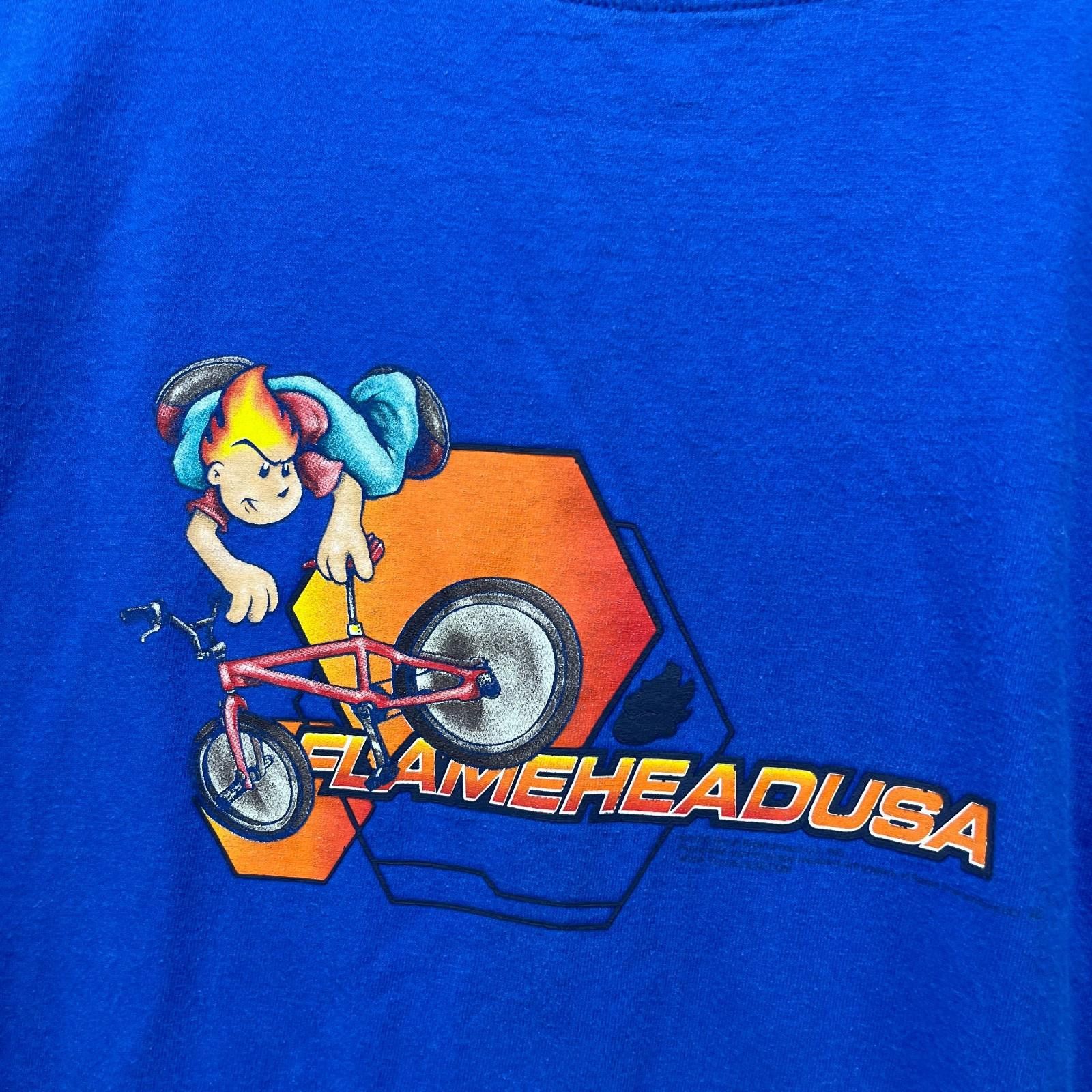 Vintage Vintage Flamehead USA BMX Long Sleeve Shirt Fits Med Large Size US L / EU 52-54 / 3 - 2 Thumbnail