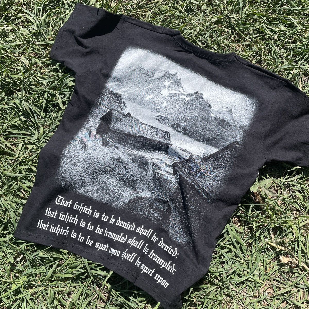 Band Tees BURZUM Hvis lyset tar oss 1994 Vintage Overprint T Shirt Size US M / EU 48-50 / 2 - 2 Thumbnail