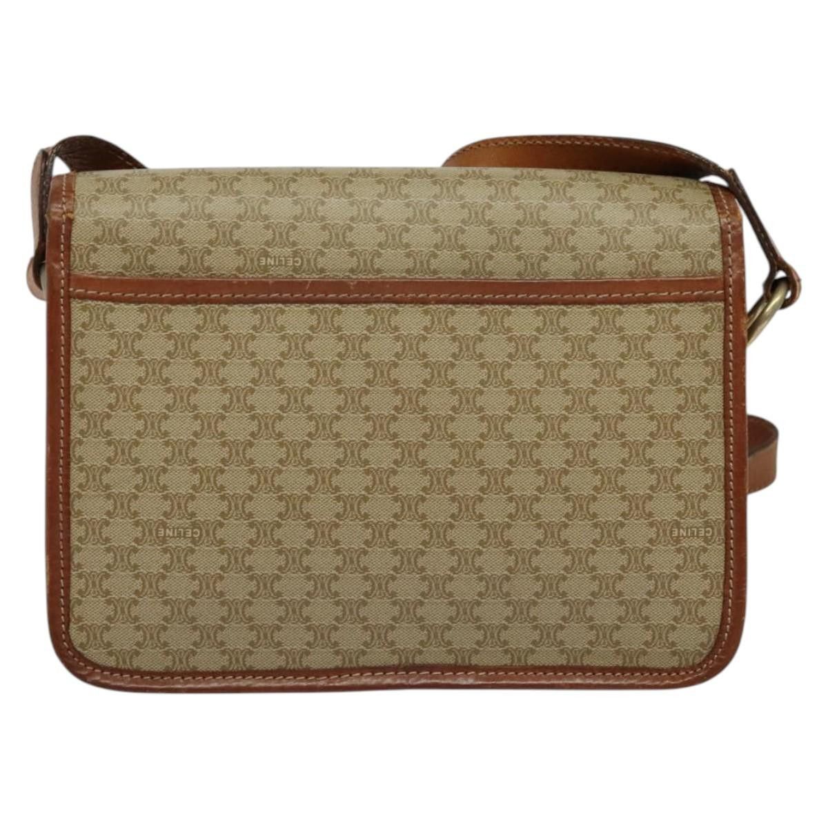 Celine CELINE Macadam Canvas Shoulder Bag Pvc Beige Gold Size ONE SIZE - 3 Thumbnail
