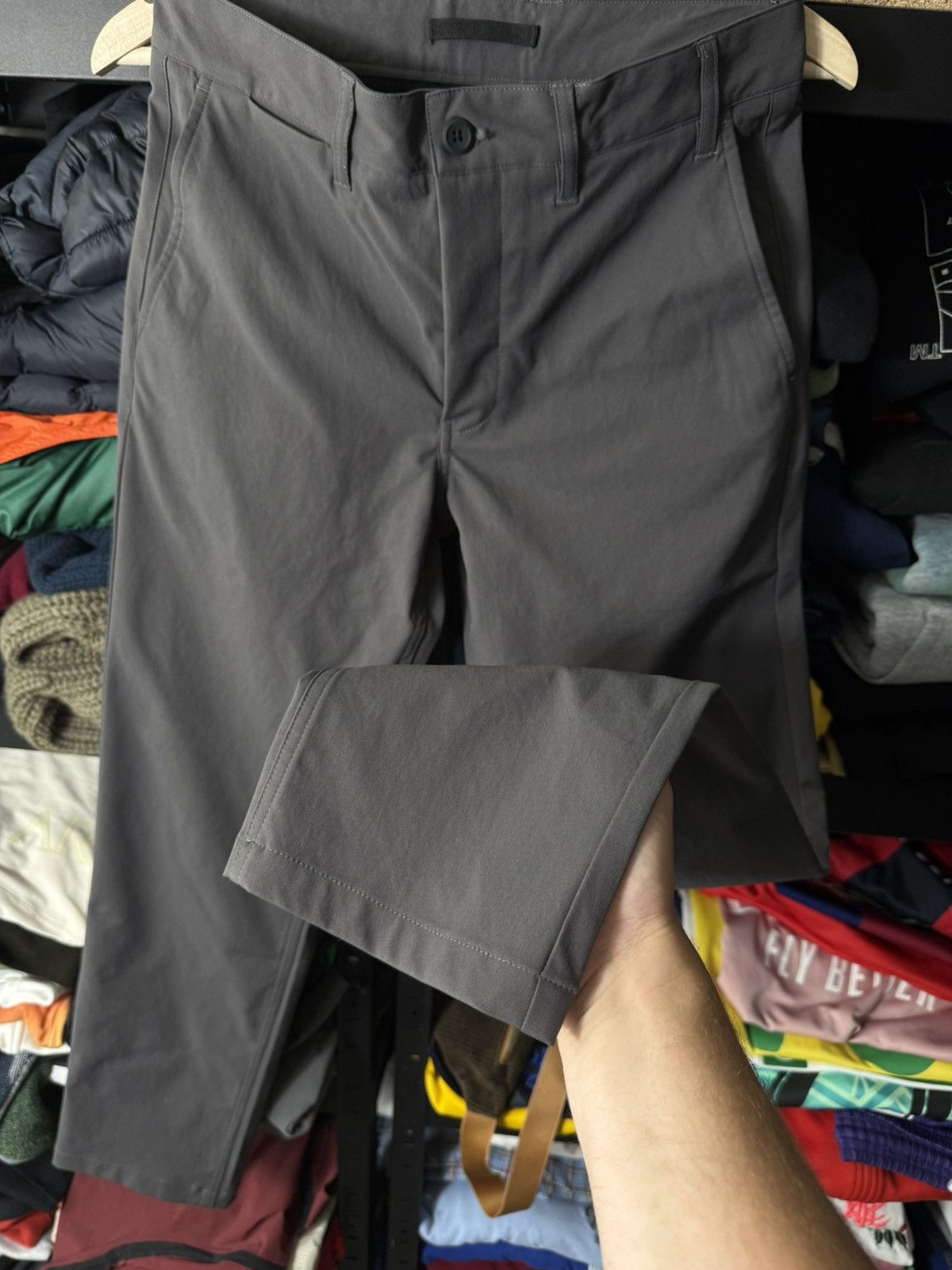 Norse Projects Norse Projects Technical Trousers Dark Grey Slim Fit Pants Size US 28 / EU 44 - 5 Thumbnail