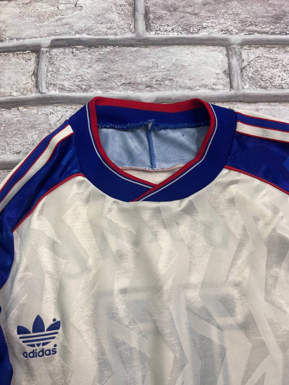 Adidas × Vintage ADIDAS 90s FOOTBALL SHIRT SOCCER JERSEY MEN WHITE Size US XL / EU 56 / 4 - 5 Thumbnail