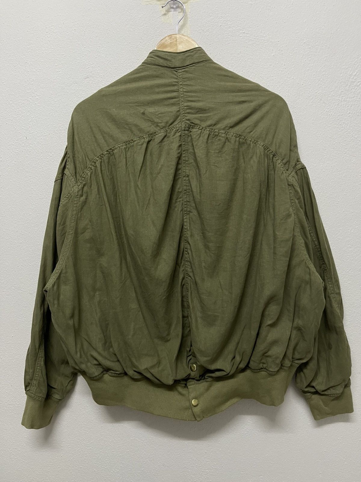 Issey Miyake 🐐90s ISSEY MIYAKE BAT WING BOMBER JACKET OLIVE GREEN Size US M / EU 48-50 / 2 - 2 Thumbnail