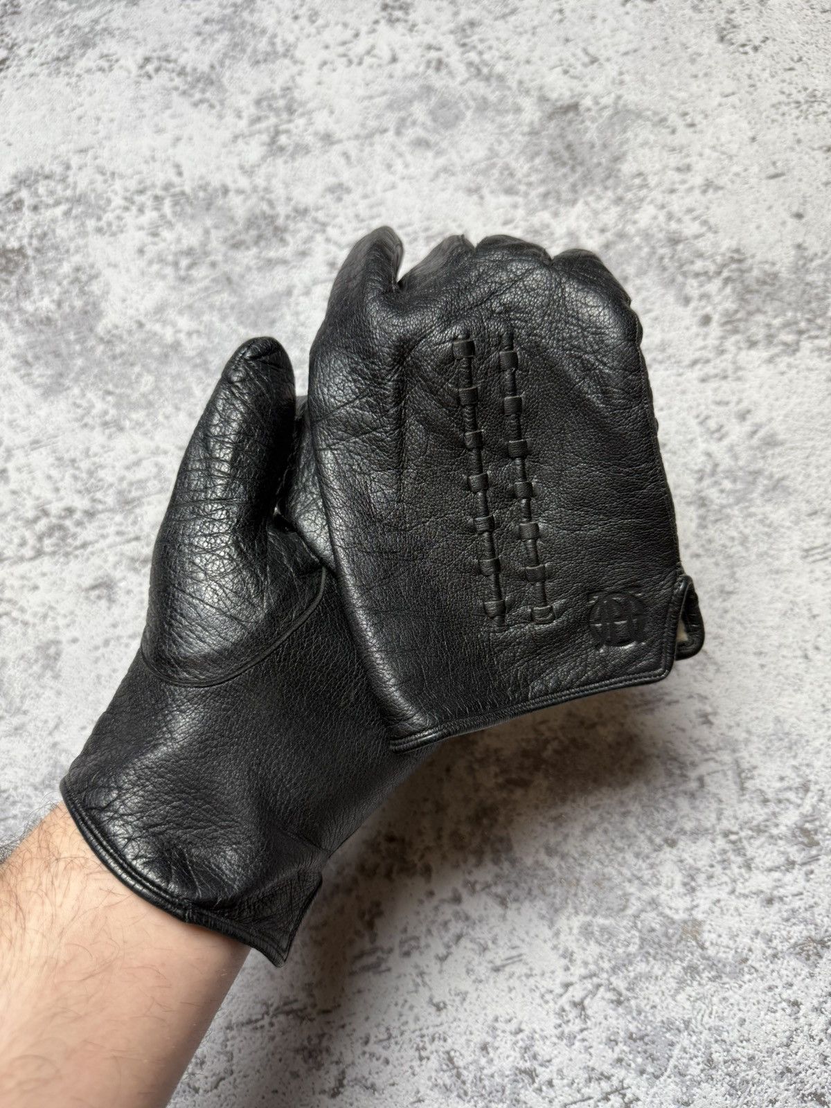 Jean Paul Gaultier Rare Jean Paul Gaultier Leather Gloves Black Men Vintage Size ONE SIZE - 4 Thumbnail