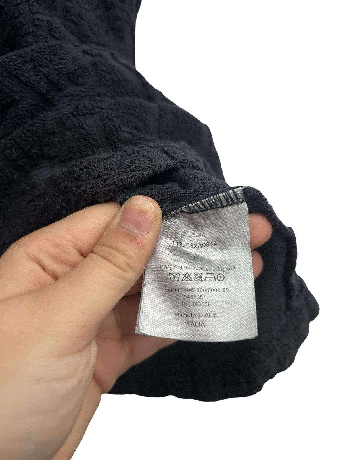 Dior Dior Navy Towel Tee Size US L / EU 52-54 / 3 - 3 Thumbnail