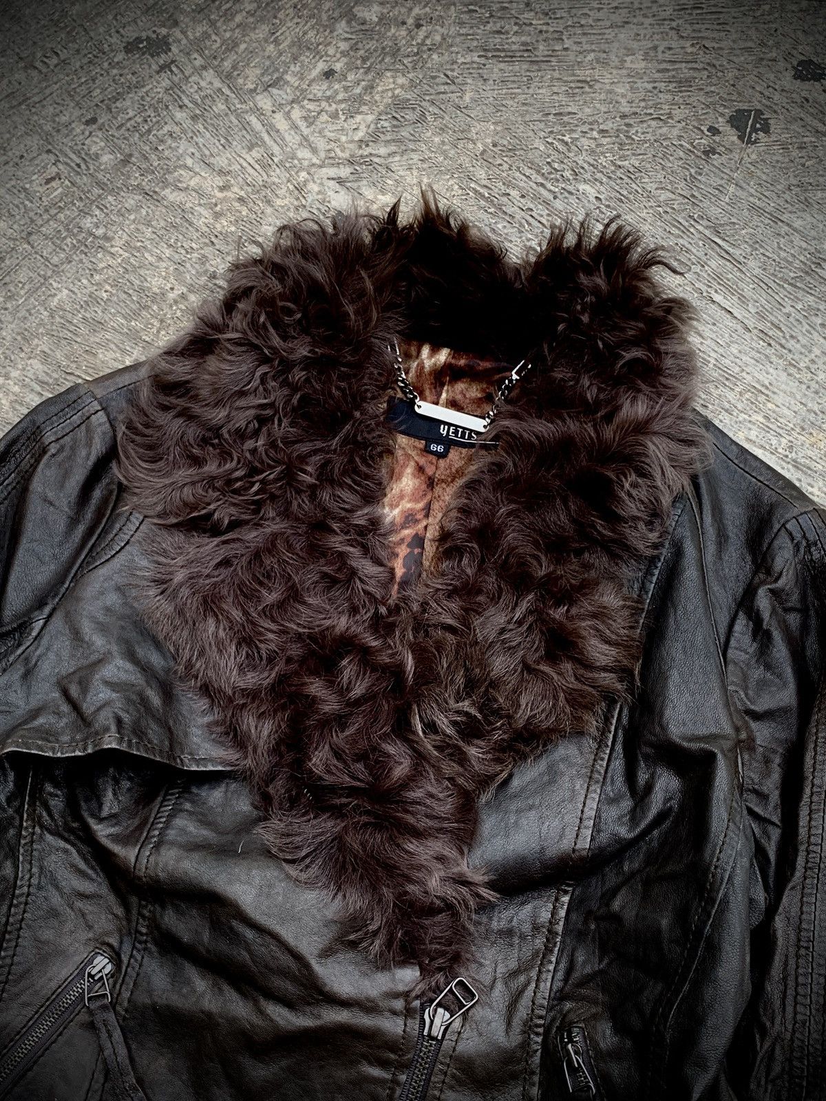 KMRii 2000s Yetts faux fur leopard leather jacket Size US M / EU 48-50 / 2 - 4 Thumbnail