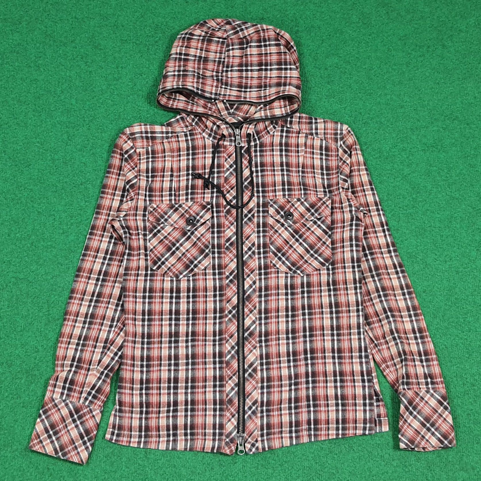 Schlussel Vintage SCHLUSSEL Plaid Full Zip Grunge Jacket C283N16 Size US XS / EU 42 / 0 - 1 Thumbnail