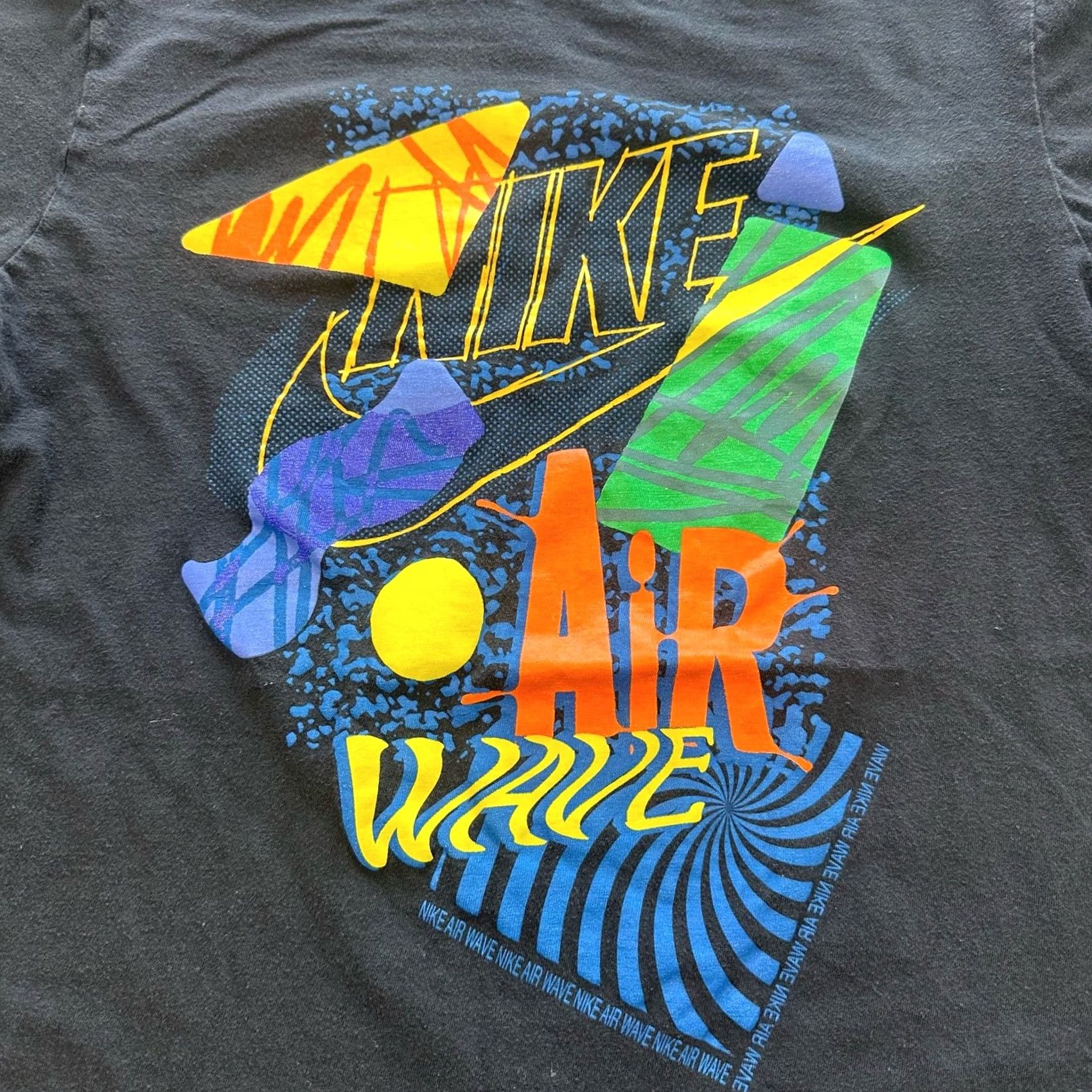 Nike Nike Air Wave T-Shirt Mens S Graphic Big Swoosh Black Size US S / EU 44-46 / 1 - 2 Thumbnail