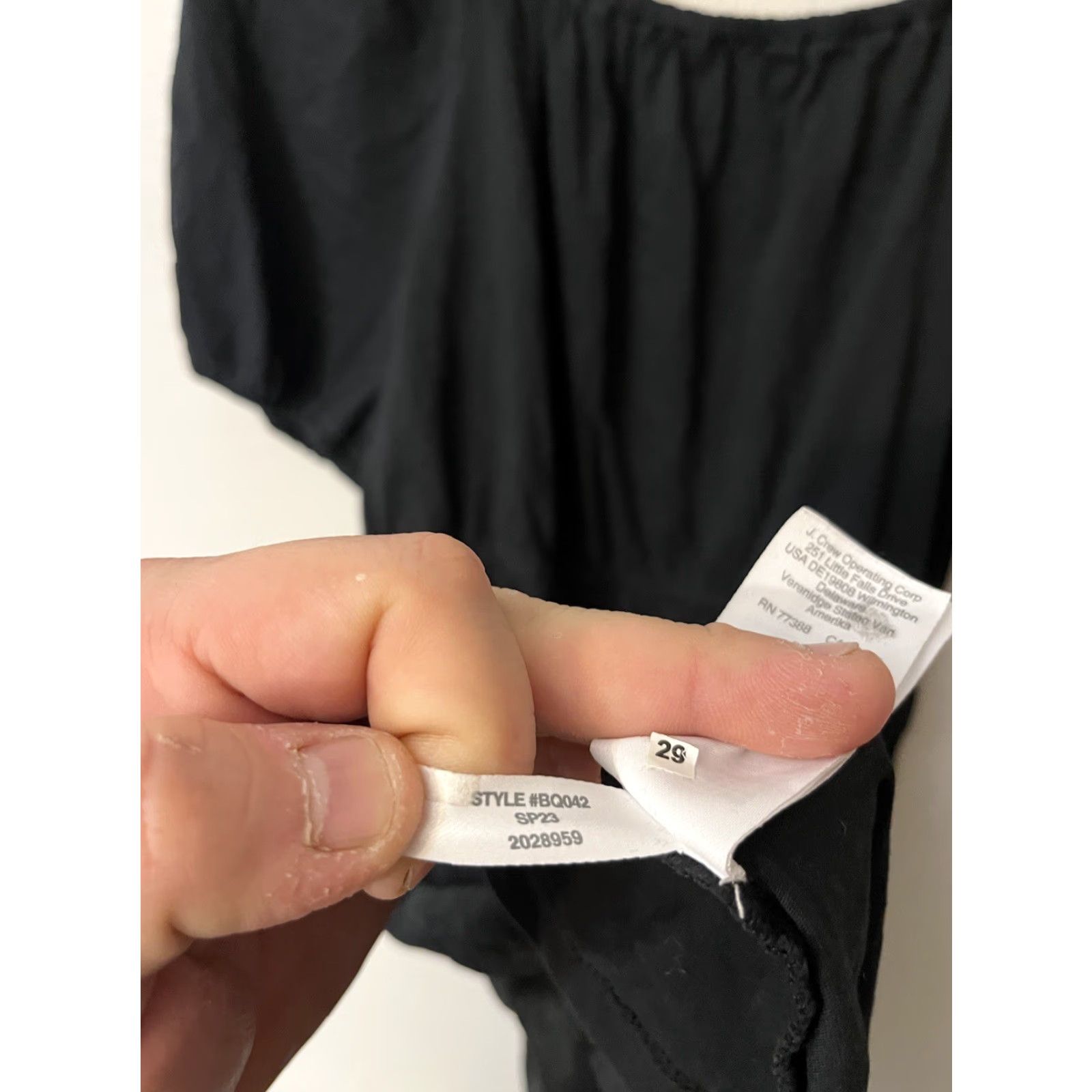 J.Crew J.Crew Womens Knit Mini Dress Size M Black Square Neck 100% Cotton BQ042 Short Dress Vintage: No Ladies Mens Womens Girls Size M / US 6-8 / IT 42-44 - 5 Thumbnail
