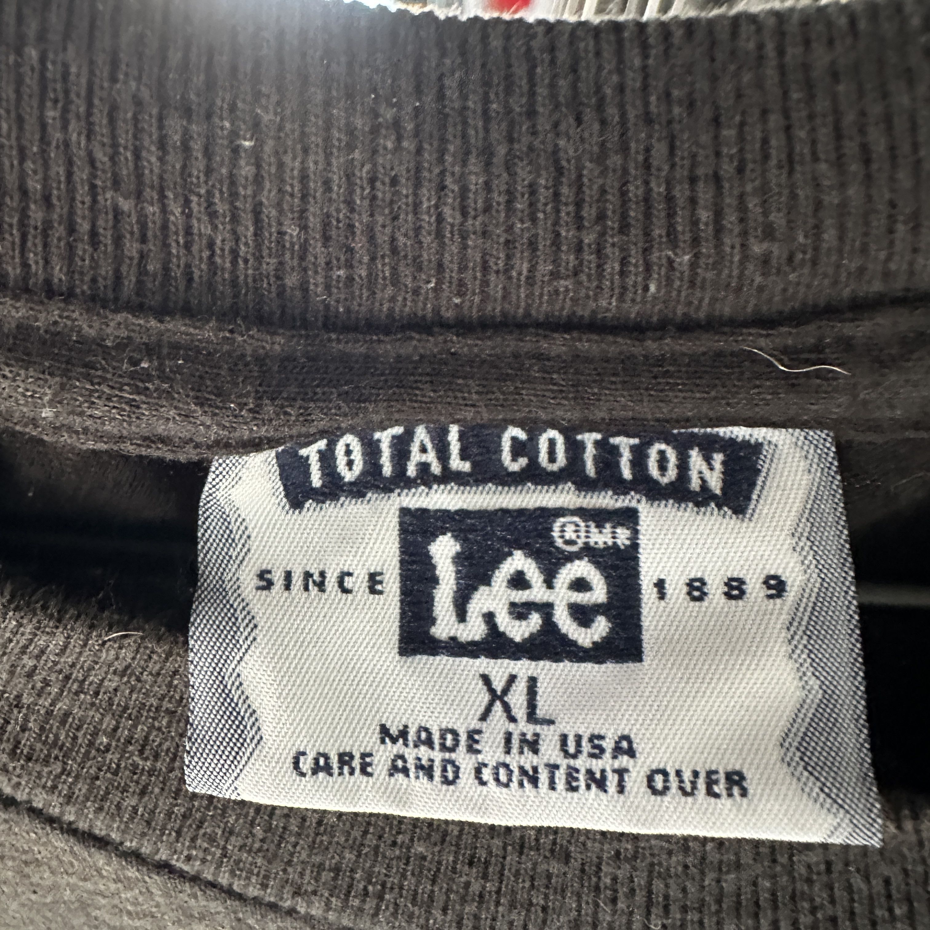 Lee Vtg Needs Supervision T Shirt Black Funny Joke Puff Print Size US XL / EU 56 / 4 - 9 Thumbnail
