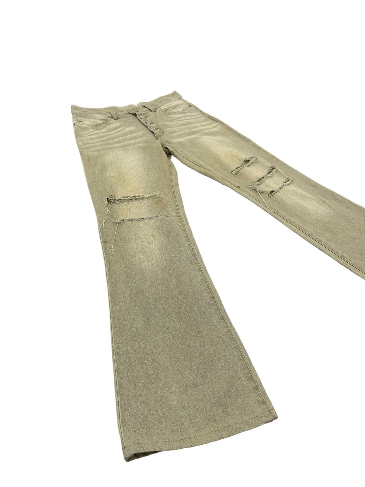 Tornado Mart Flare Jeans Tornado Mart Distress Dirty Faded Boot Cut 7🟦5 Size US 31 - 1 Thumbnail