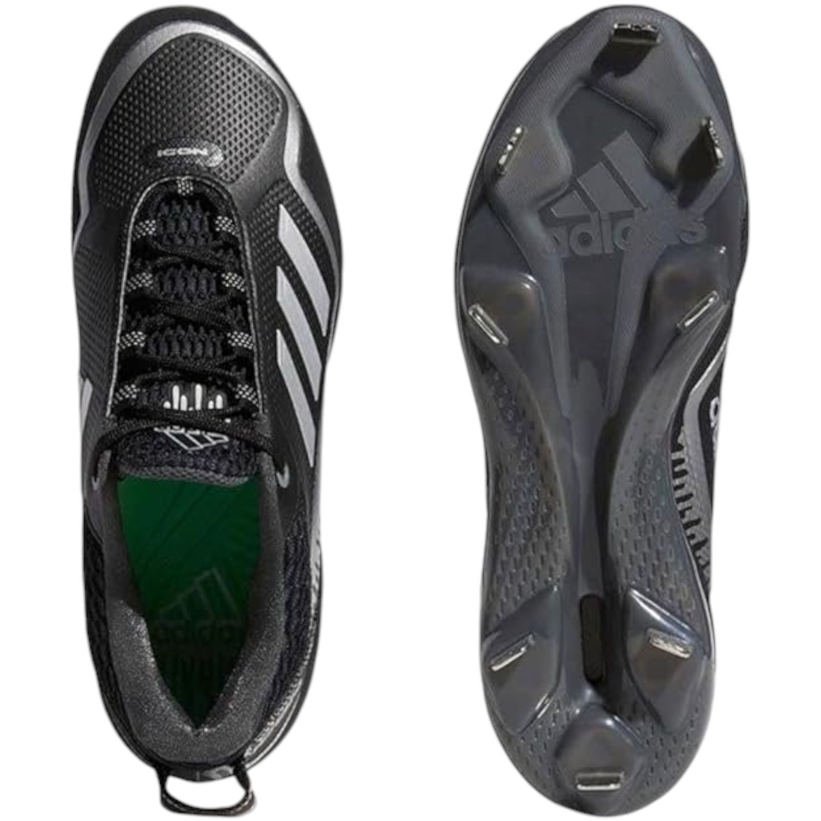 Adidas Adidas Icon 7 Dripped Out Metal Baseball Cleats Black Men's Size US 15 / EU 48 - 4 Thumbnail