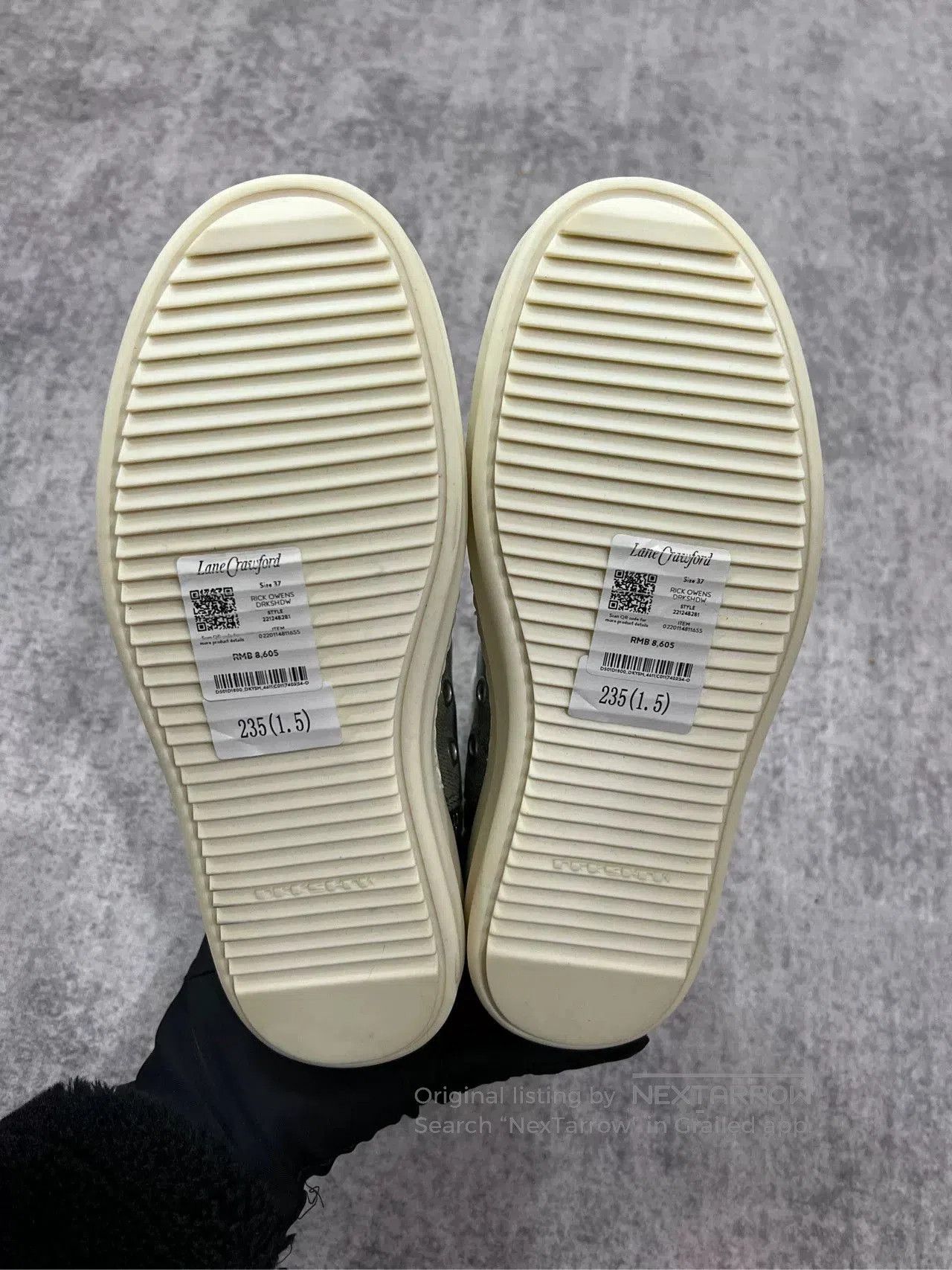 Rick Owens rick owens distressed high-top sneakers. Size US 5 / EU 37 - 6 Thumbnail