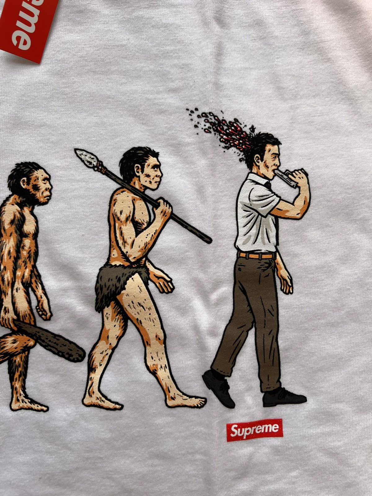 Supreme Supreme Evolution Tee White M ape human t-shirt primitive Size US M / EU 48-50 / 2 - 13 Thumbnail