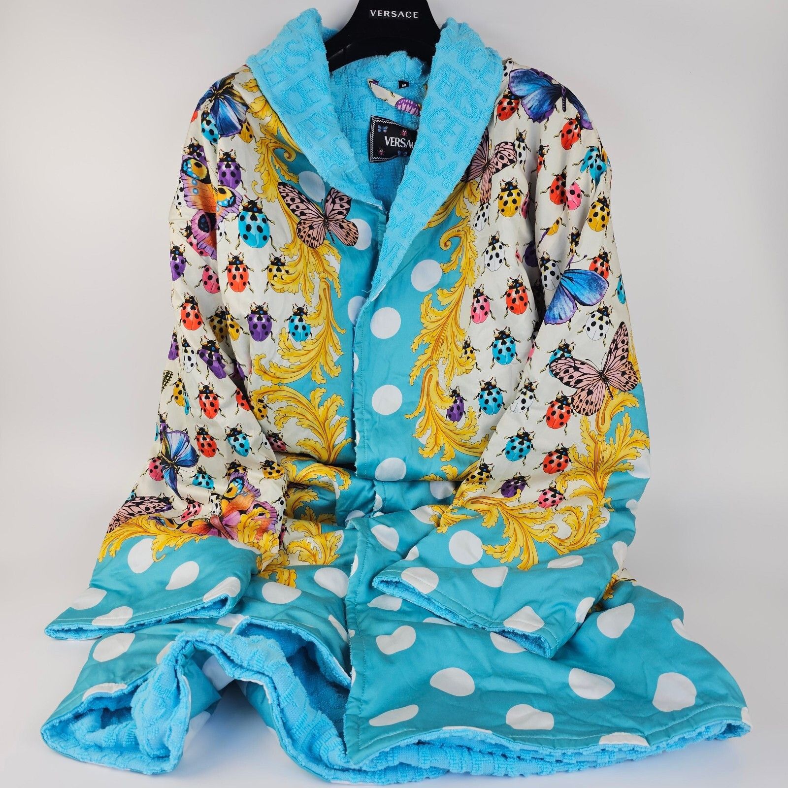 VERSACE Butterflies Baroque Azur Blue/Multicolor Unisex Long