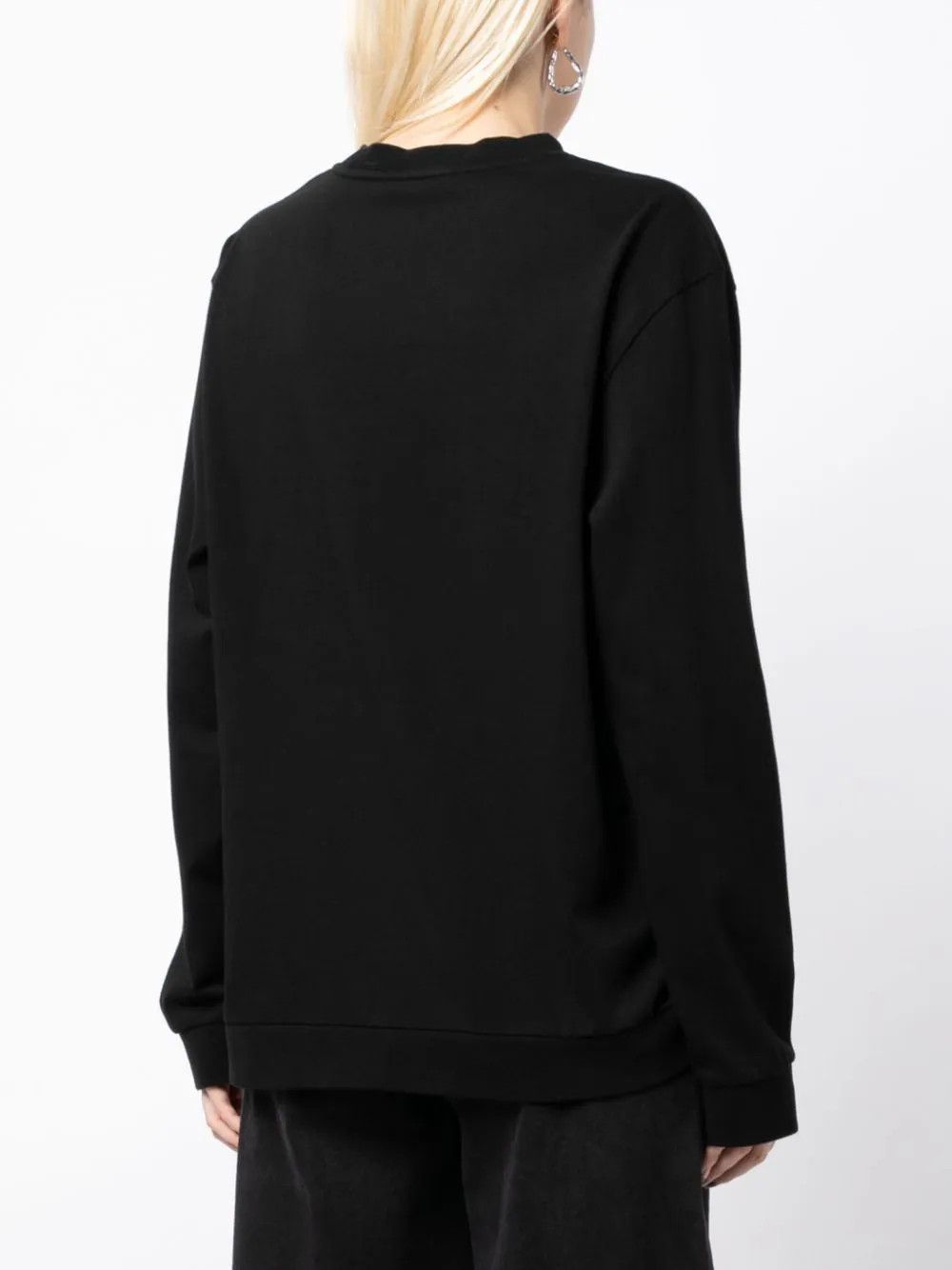 WE11DONE o1mris0824 Angel Print Sweatshirt in Black Size US S / EU 44-46 / 1 - 8 Thumbnail