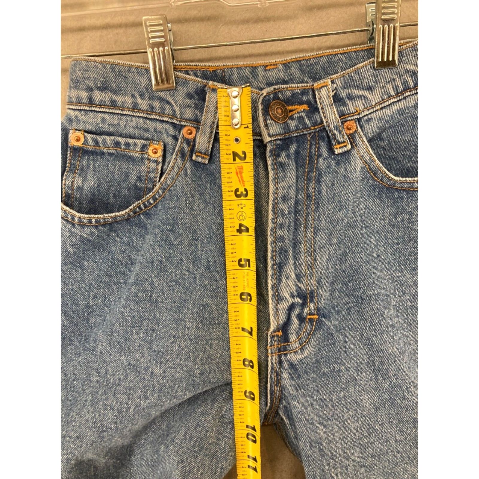 Jordache VINTAGE Jordache Jeans 5 High Rise Tapered Women's Blue Denim 90s Size 27" / US 4 / IT 40 - 4 Thumbnail