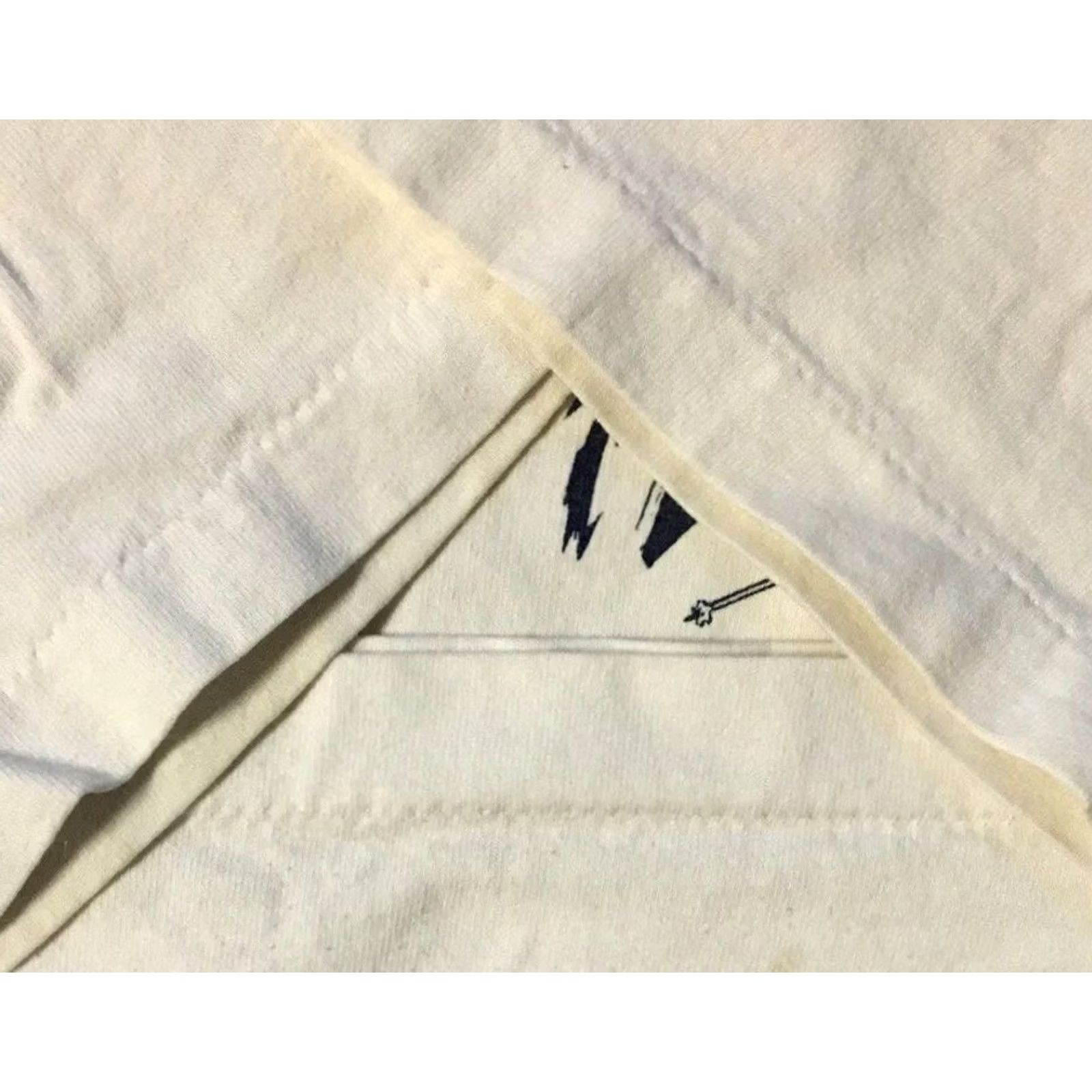 DANCER VINTAGE 90s Dance Just Do It Faded Shirt M White Nike Pattern: Striped Logo: Single Stitch/Blue Crew Neck Short Sleeve Mens T-Shirt Size US M / EU 48-50 / 2 - 3 Thumbnail