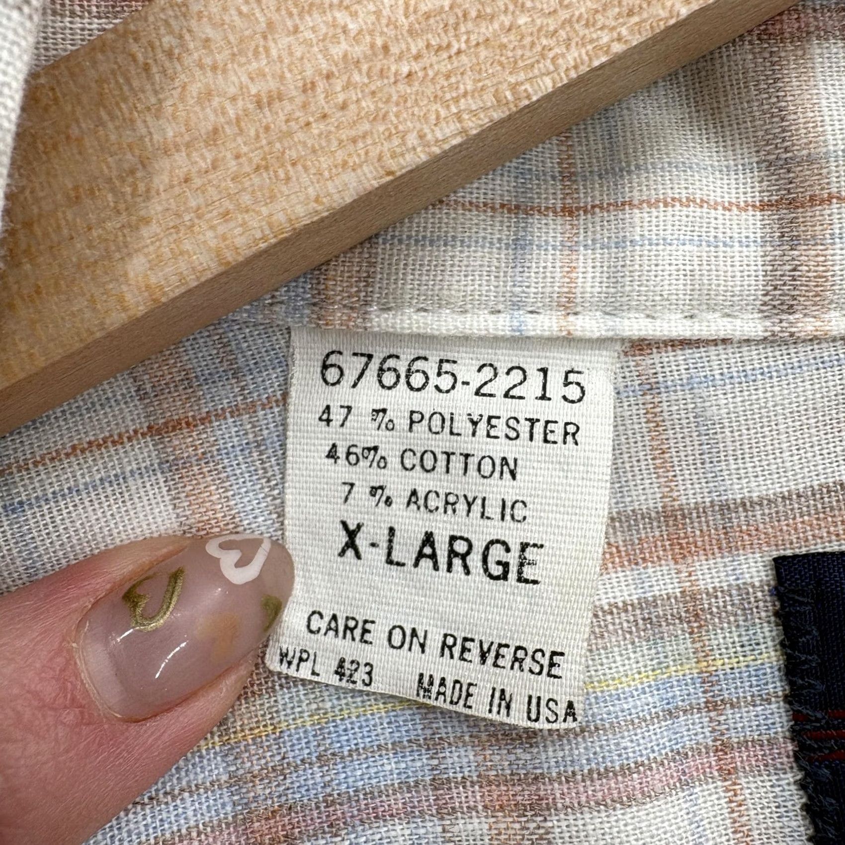 Levi's VINTAGE Levi's Shirt Mens XL Beige Plaid Short Sleeve Button Front USA Western Size US XL / EU 56 / 4 - 5 Thumbnail