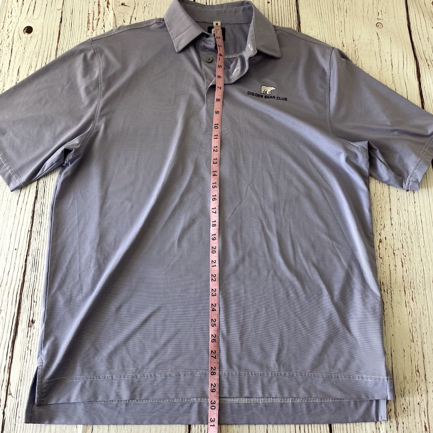 Footjoy FootJoy Striped Purple Polo Shirt Short Sleeve Button-Up Men L Purple Striped Embroidered Golf Polo Shirt Mens L FootJoy Size US L / EU 52-54 / 3 - 4 Thumbnail