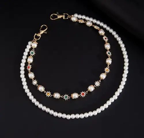 Other Exquisite Imitation Pearl Keychain Wallet Belt Chain Size ONE SIZE - 4 Thumbnail