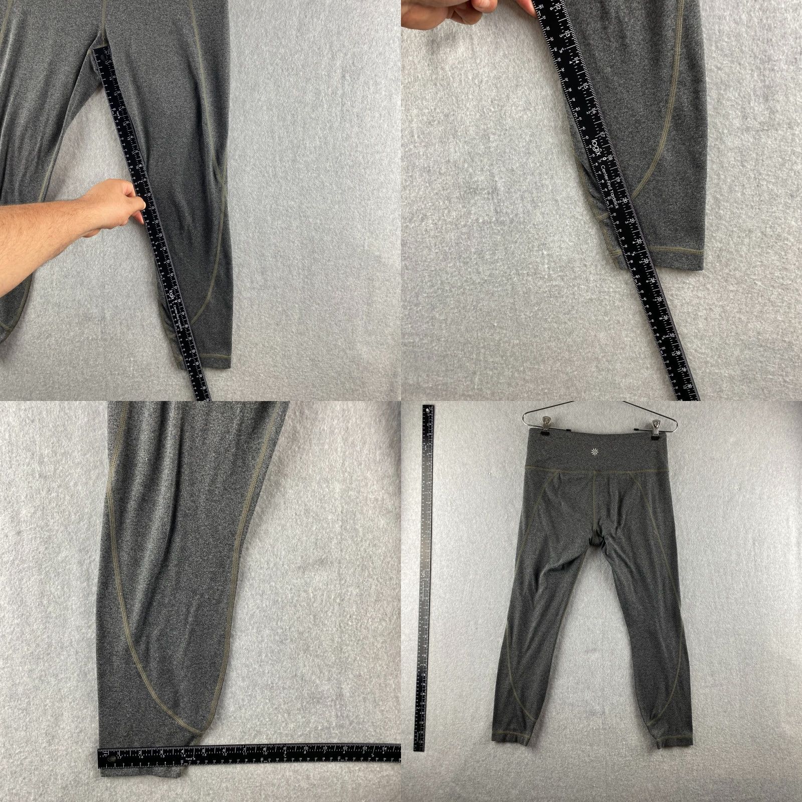 Athleta Athleta Leggings Capri M Gray Tight Stretch Athletic Performance Highrise Size 32" / US 10 / IT 46 - 9 Thumbnail