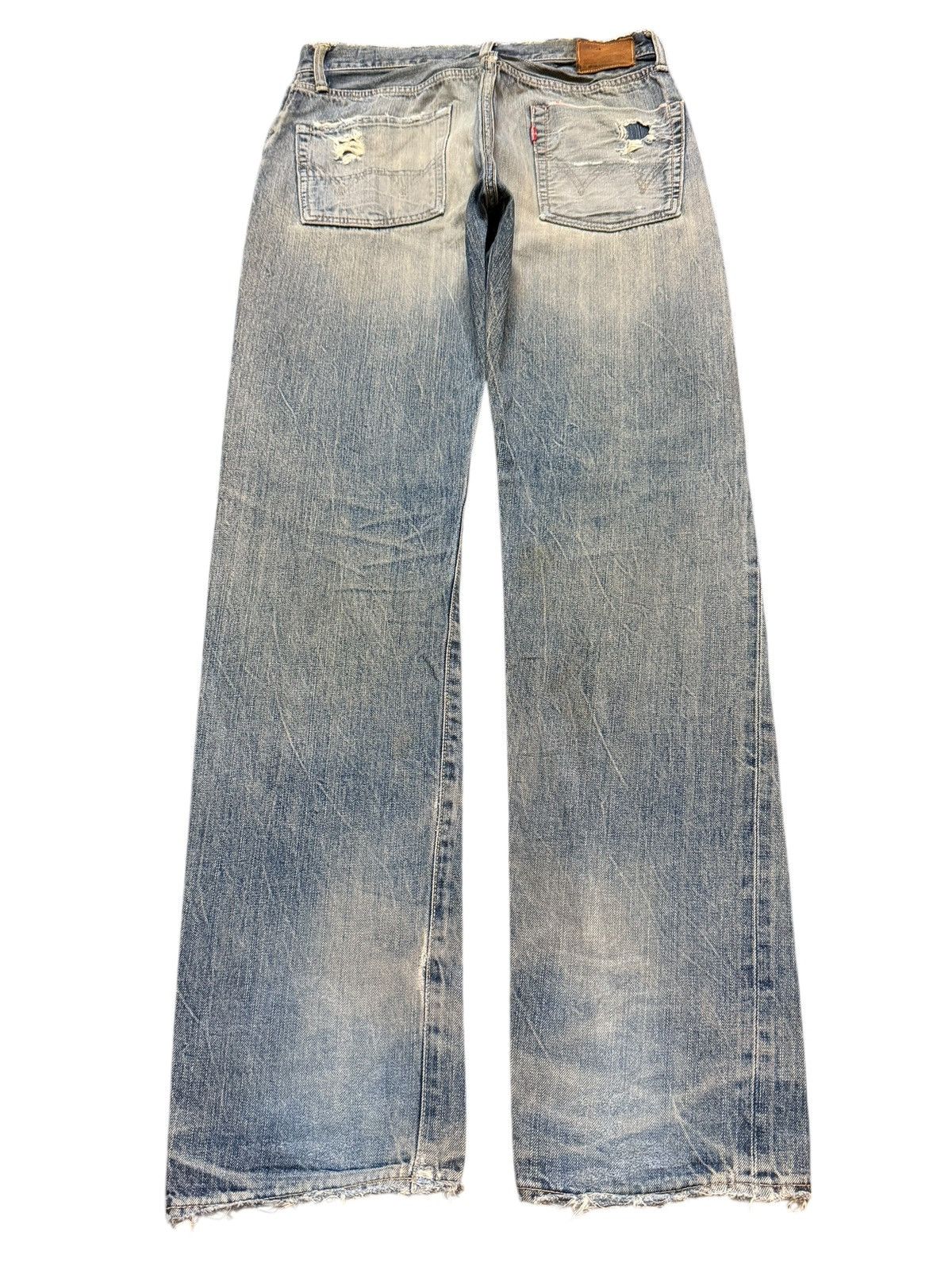 Edwin Vintage Edwin 505 Selvedge Mud Wash Faded Distressed Style Size US 31 - 2 Thumbnail