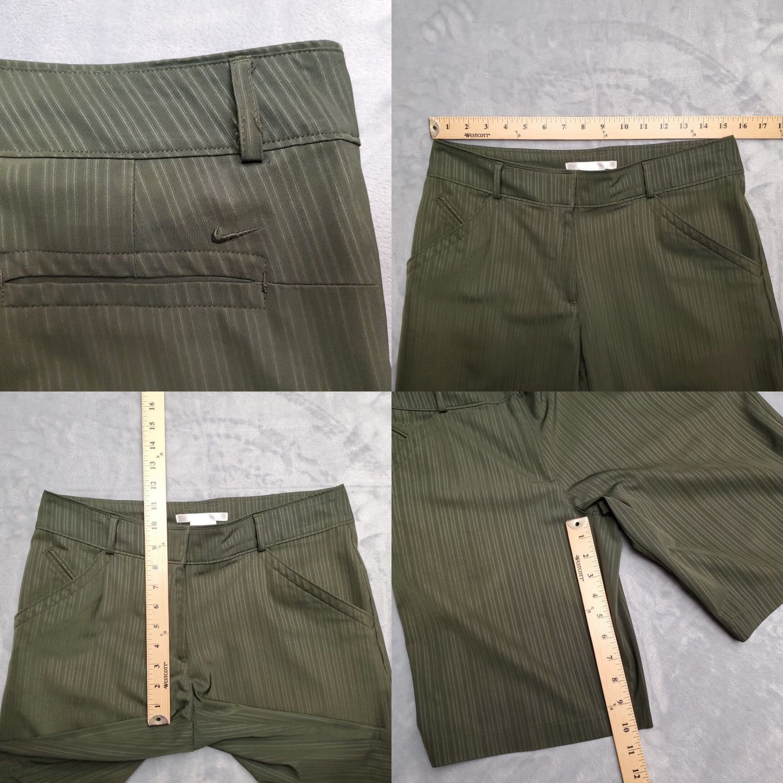 Nike Nike Golf Shorts Womens 6 Green Chino Fit Dry Flat Front Performance Size 28" / US 6 / IT 42 - 8 Thumbnail