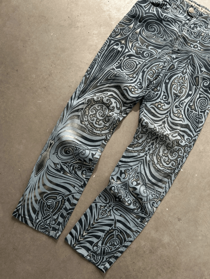 Jean × Jean Paul Gaultier Jean Paul Gaultier Jeans Graphic Tribal Denim Tattoo EX0124 Size 25" / US 0 / IT 36 - 11 Thumbnail
