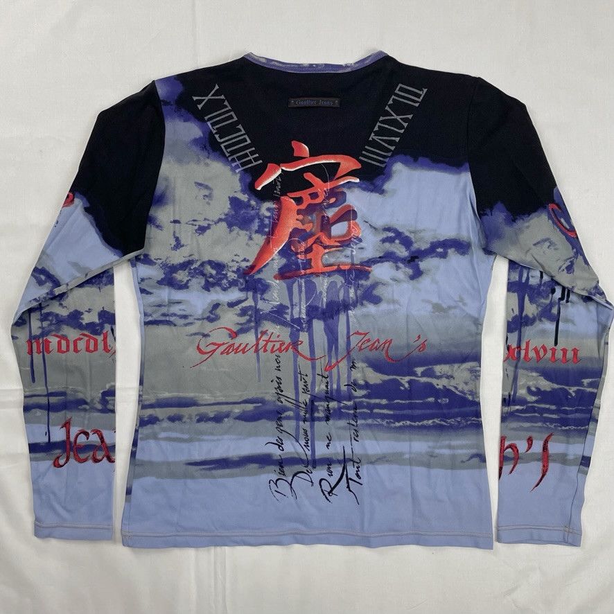 Jean Paul Gaultier 1998 Jean Paul Gaultier Chinese Asia Elastic Top Tee Vintage Size US M / EU 48-50 / 2 - 2 Thumbnail