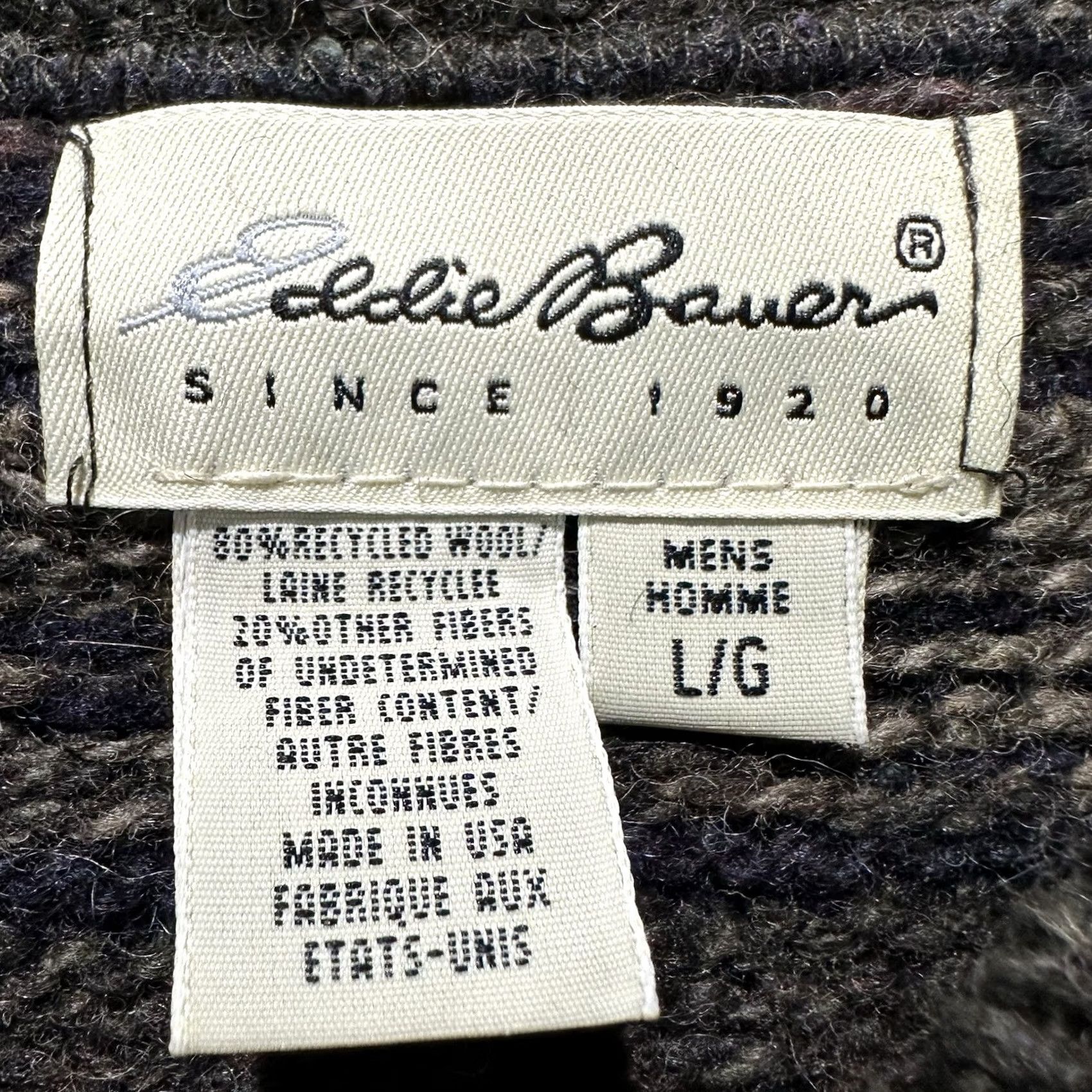 Eddie Bauer VINTAGE Eddie Bauer Sweater Men L Green Striped Wool Blend Crewneck Made In USA Size US L / EU 52-54 / 3 - 4 Thumbnail