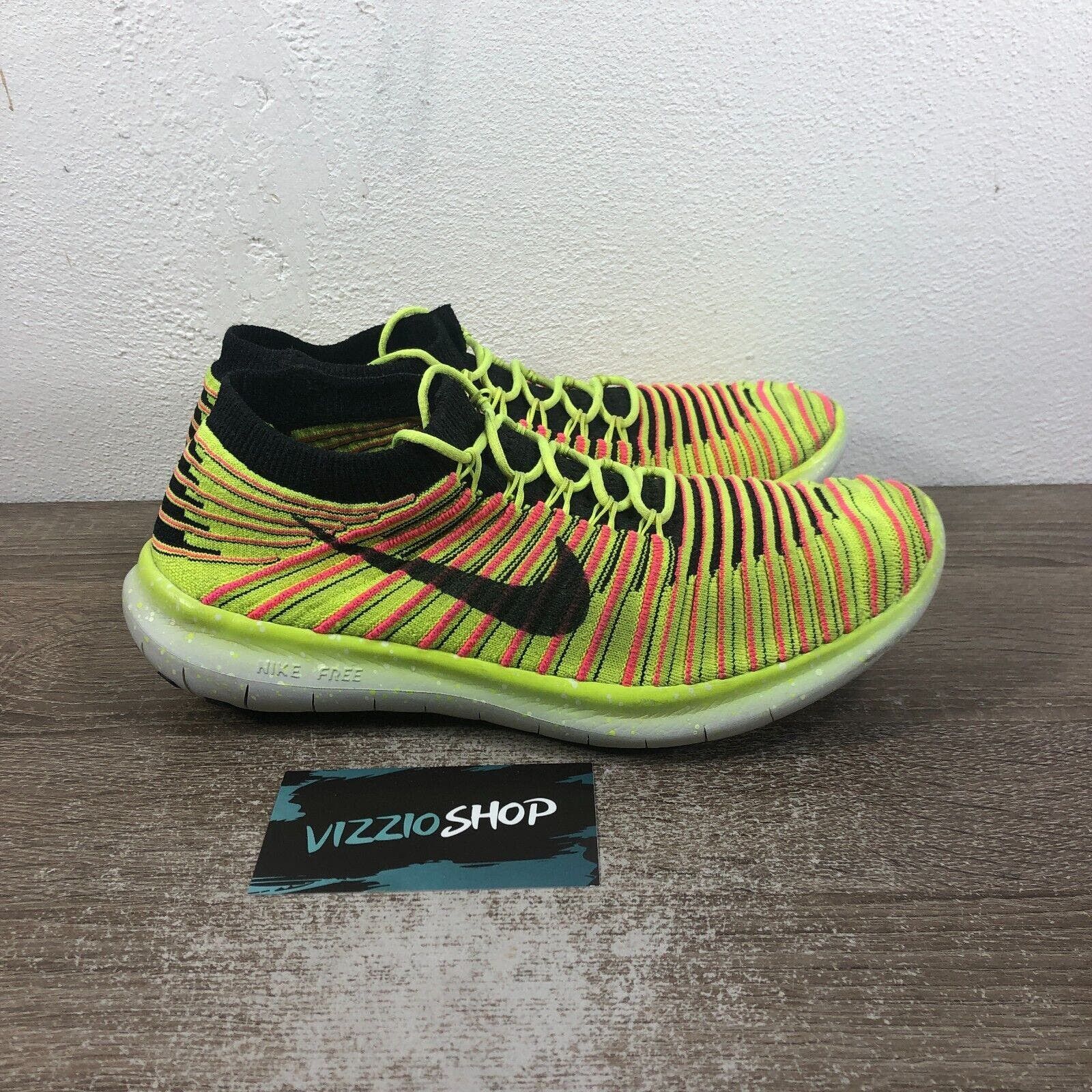 image of Nike Free Rn Motion Volt Pink Yellow Women's 7 843434-999 Shoes