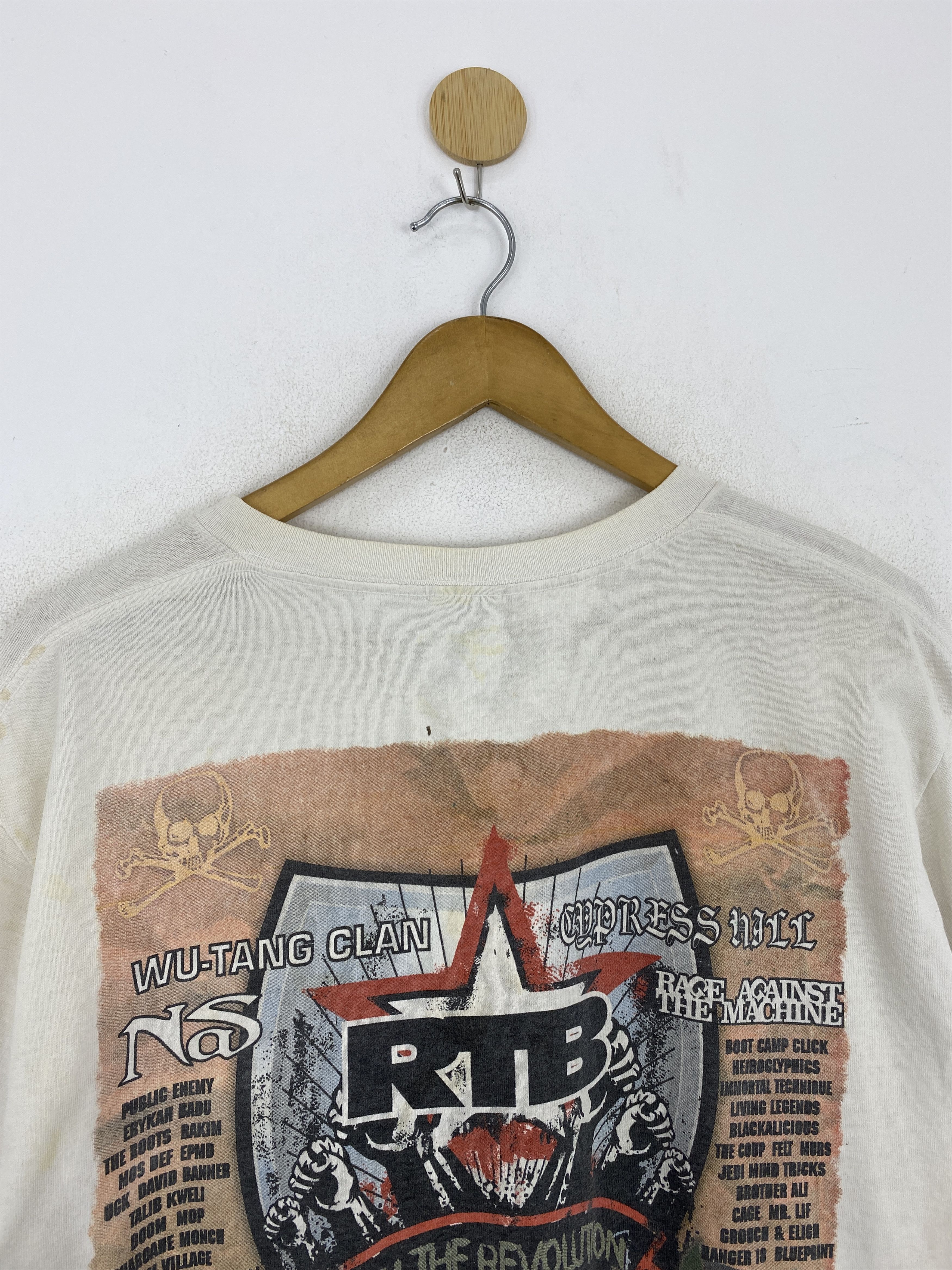 Band Tees × Fruit Of The Loom × Vintage Vintage 2007 Rock The Bells RATM Wu Tang Tshirt TA0602 Size US L / EU 52-54 / 3 - 4 Thumbnail
