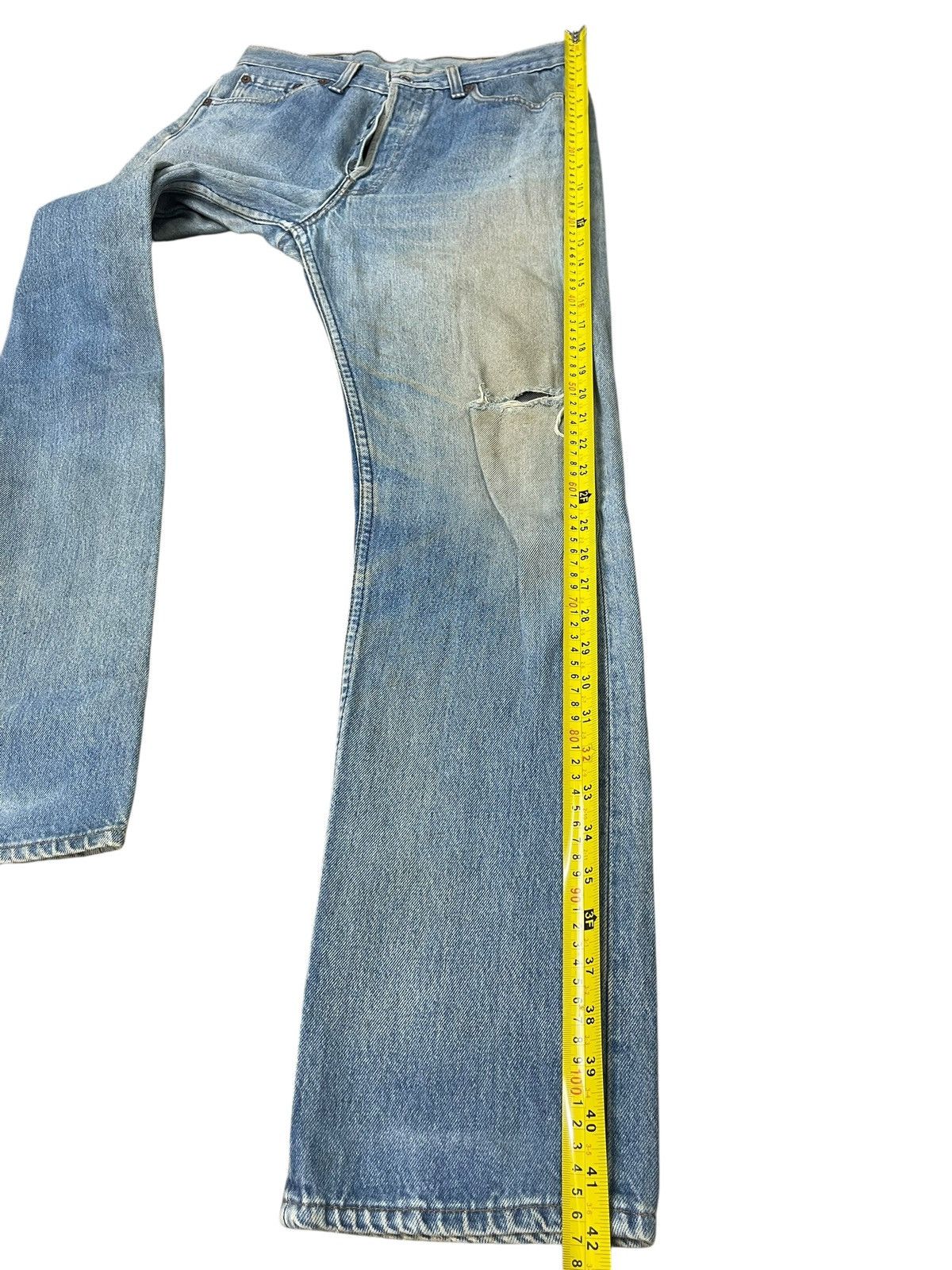 Levi's Vintage Levi’s 501 Distressed Jeans Straight Cut Size US 29 - 8 Thumbnail