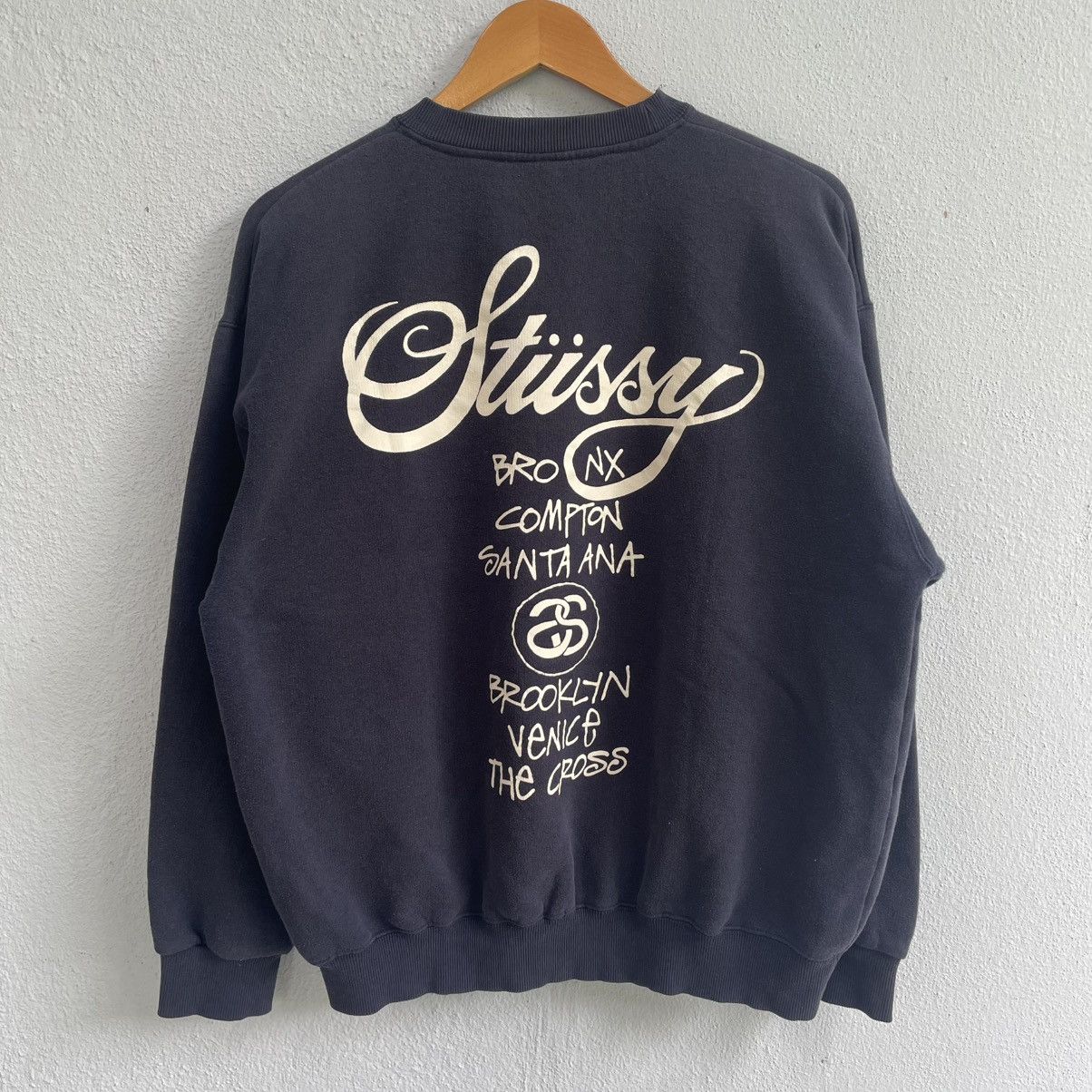 Stussy × Vintage Vintage stussy world tour sweatshirt Size US XL / EU 56 / 4 - 7 Thumbnail