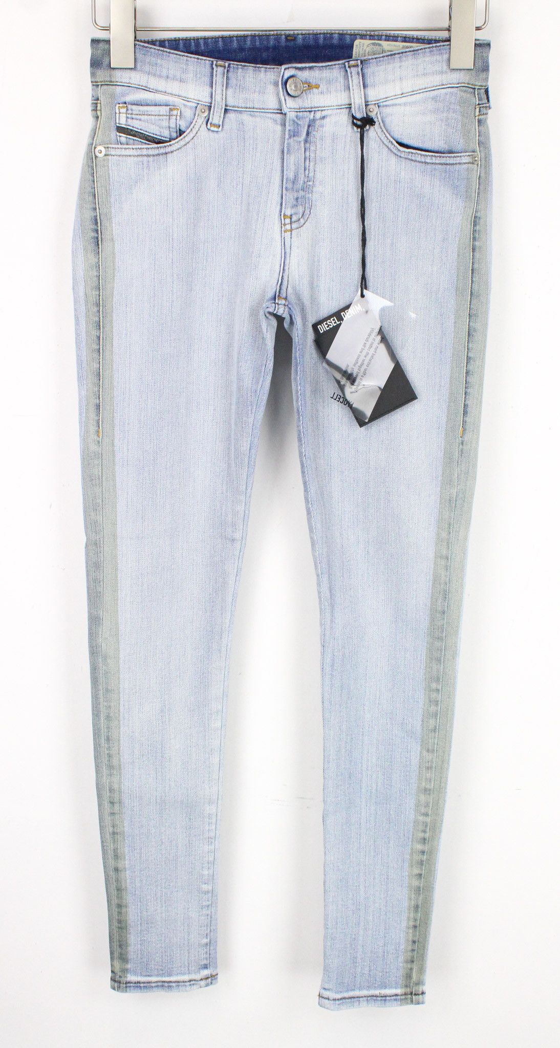 Diesel SLANDY-SP1 0090E W25/L30 Light Blue Stretch Jeans 70465 Size 25" / US 0 / IT 36 - 1 Thumbnail