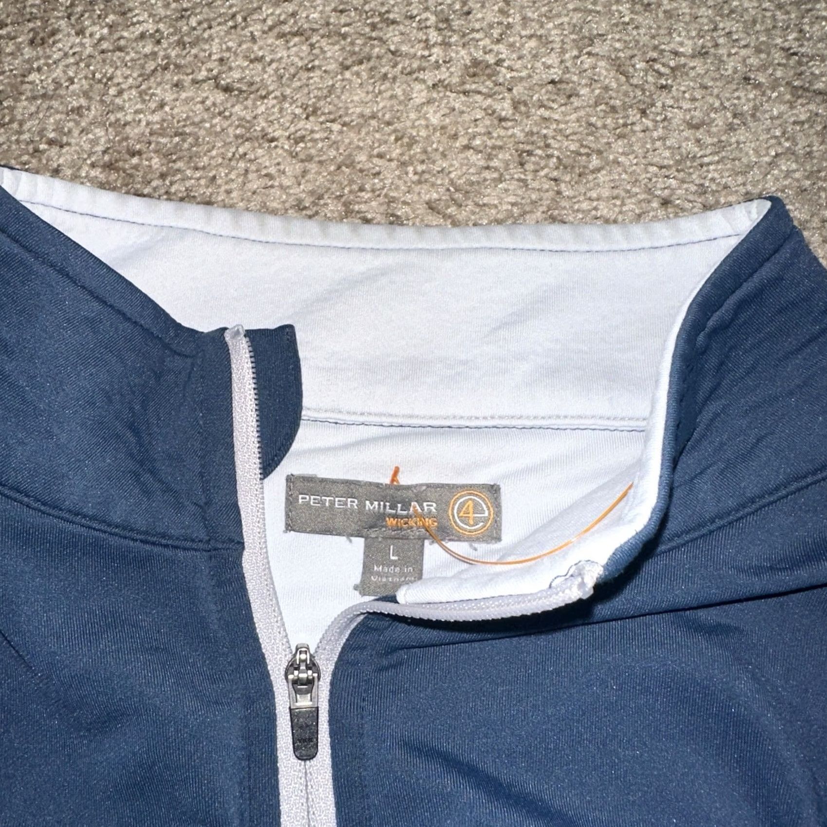 Peter Millar Peter Millar Sweater 1/4 Zip Mens Large Pullover Golf Blue Size US L / EU 52-54 / 3 - 2 Thumbnail