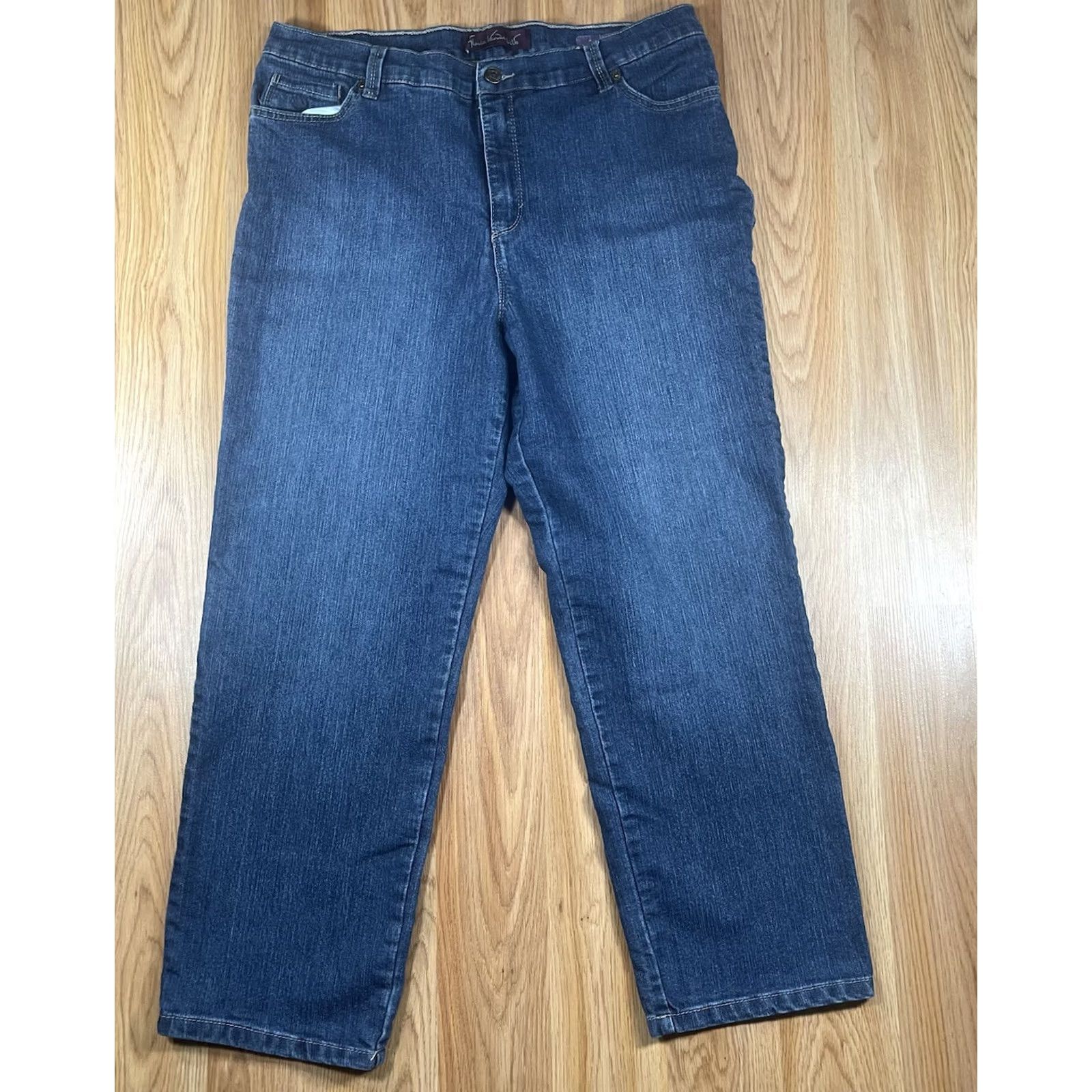 Gloria Vanderbilt Gloria Vanderbilt Amanda Jeans Womens 16P Petite Short Blue Wash Stretch Denim Size 38" / US 16 / IT 52 - 2 Thumbnail