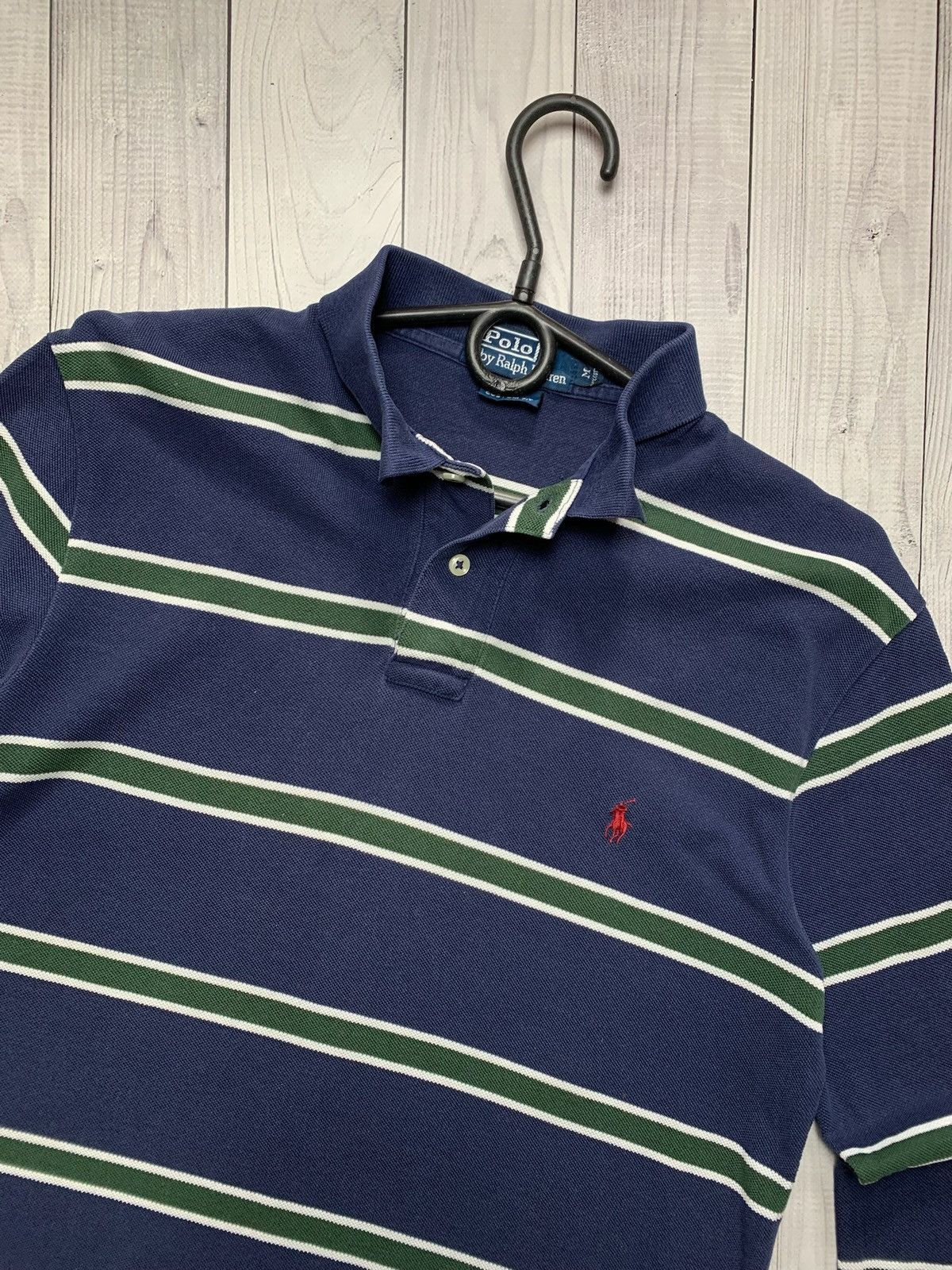Vintage Vintage Polo Ralph Lauren striped rugby jersey size M Size US M / EU 48-50 / 2 - 2 Thumbnail