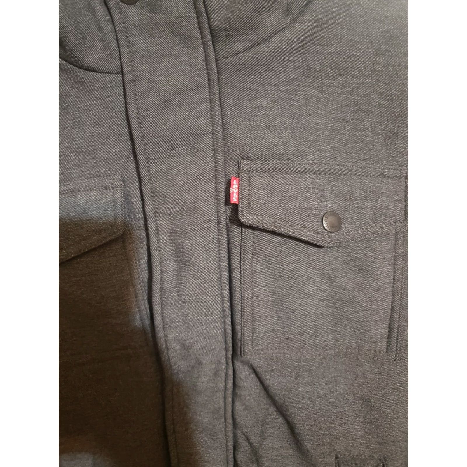 Levi's Levi's Trucker Jacket Hooded Lined Faux Sherpa Grey Small Men's Denim Jacket" Size US S / EU 44-46 / 1 - 2 Thumbnail