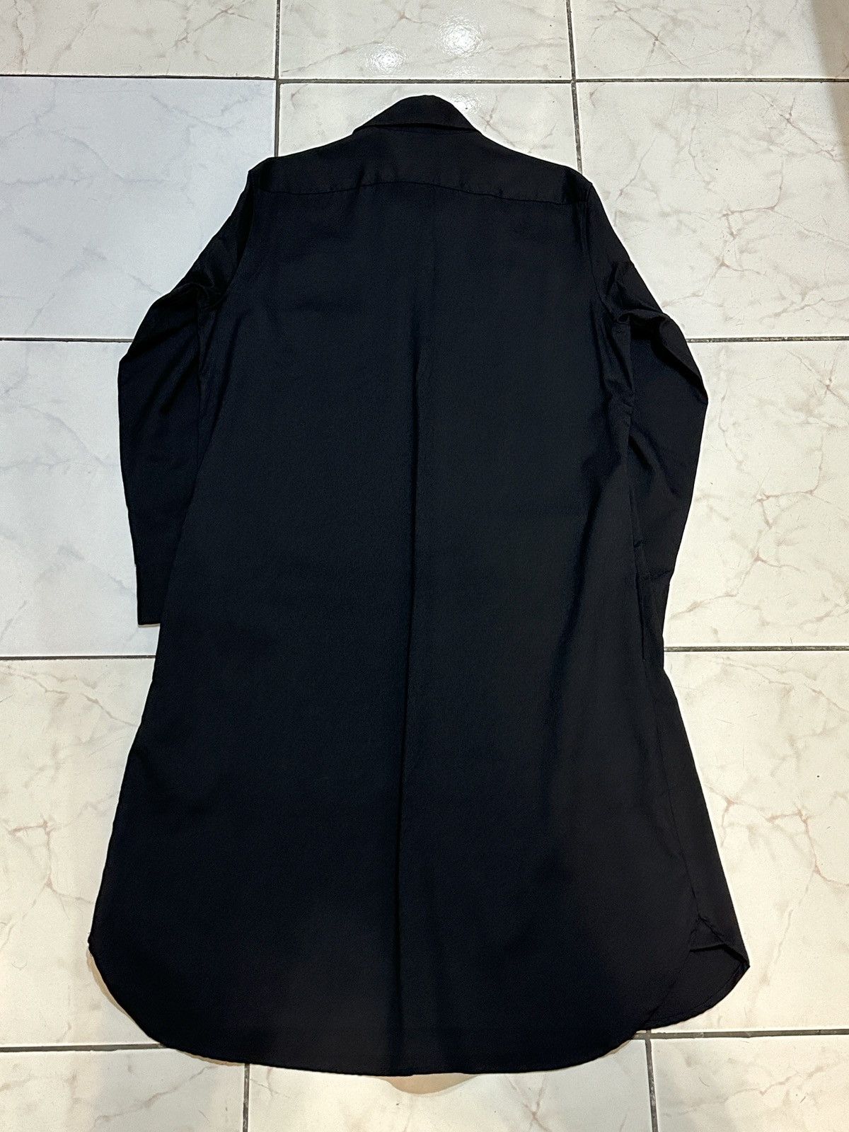 Yohji Yamamoto Ground Y Long Black Wool Shirt Size US M / EU 48-50 / 2 - 4 Thumbnail