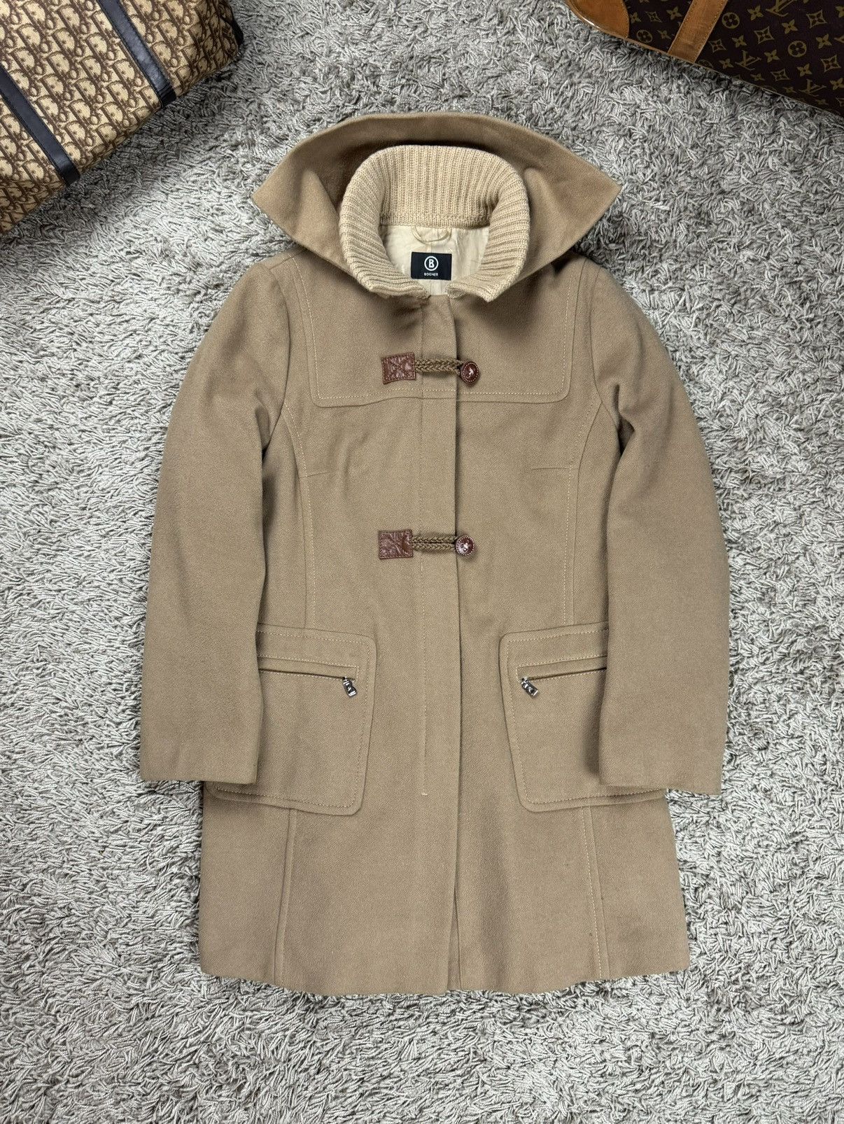 Bogner Wool alpaka coat Bogner original streetwear luxury item Size L / US 10 / IT 46 - 1 Thumbnail
