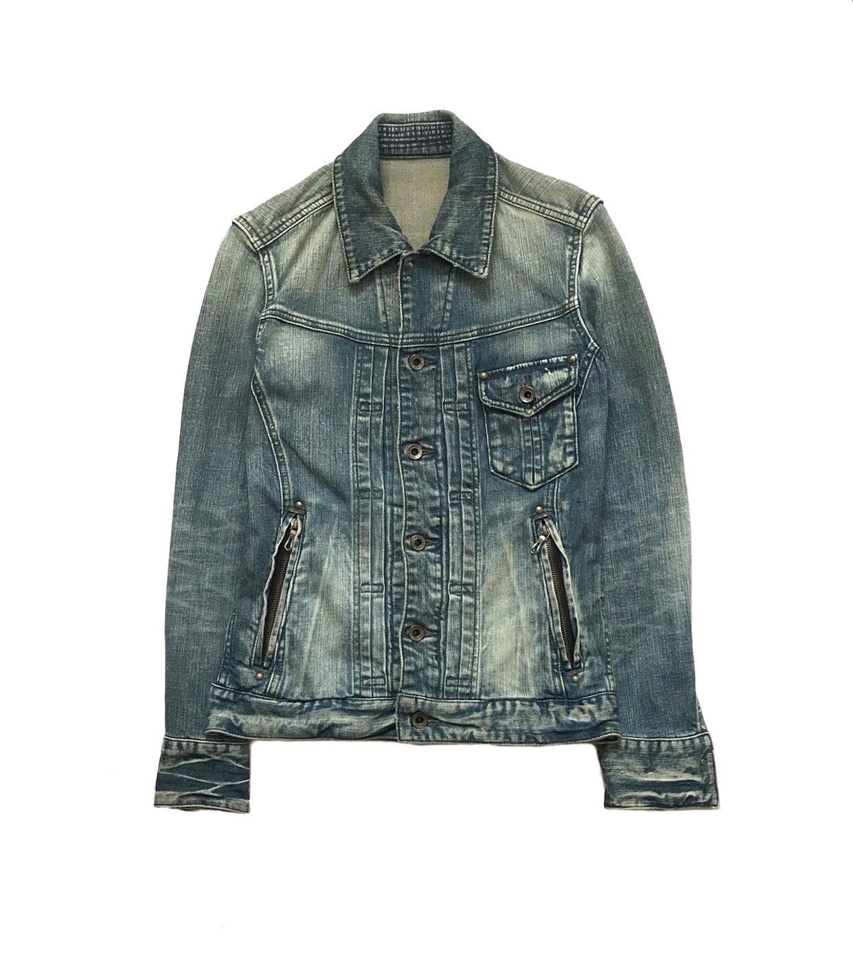 image of 5351 Pour Les Hommes x If Six Was Nine 5351 Pour Les Homme Trucker Jacket in Blue (Size Small)