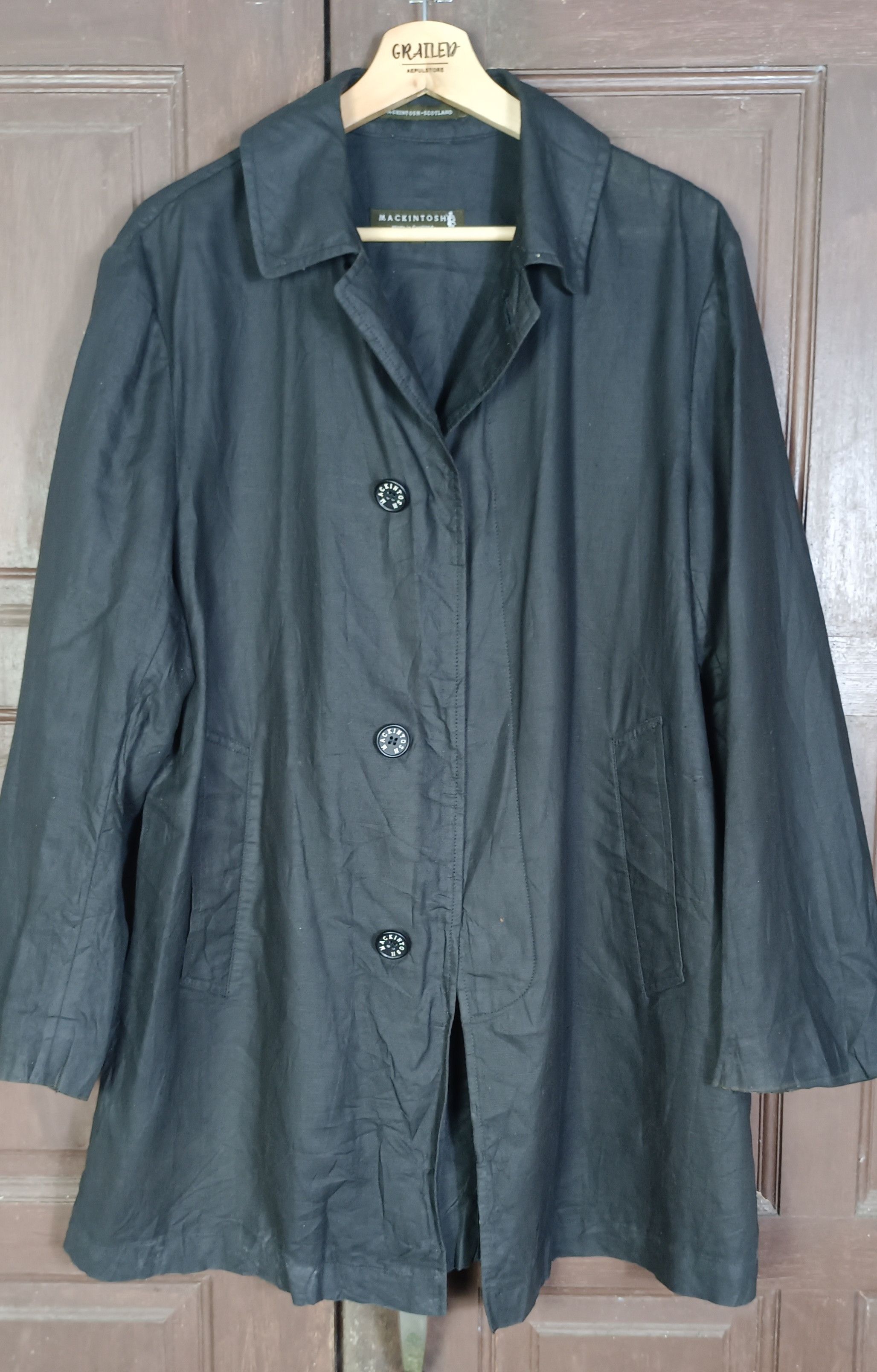 Mackintosh Rare💥Mackintosh Scotland Button Up Super Black Jacket Size US M / EU 48-50 / 2 - 5 Thumbnail