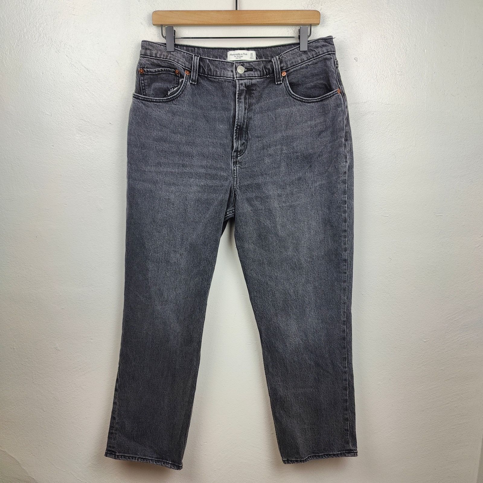 Abercrombie & Fitch Abercrombie & Fitch Curve Love The 90s Baggy Low Rise Jeans Size 36" / US 14 / IT 50 - 1 Thumbnail