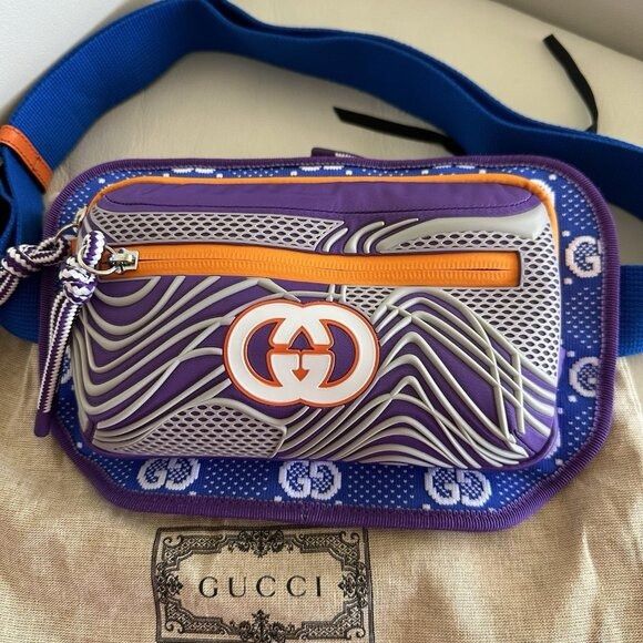 Gucci NEW 100% Authentic GUCCI 752102 GG Body Bag Cotton Rubber Ny Size ONE SIZE - 5 Thumbnail
